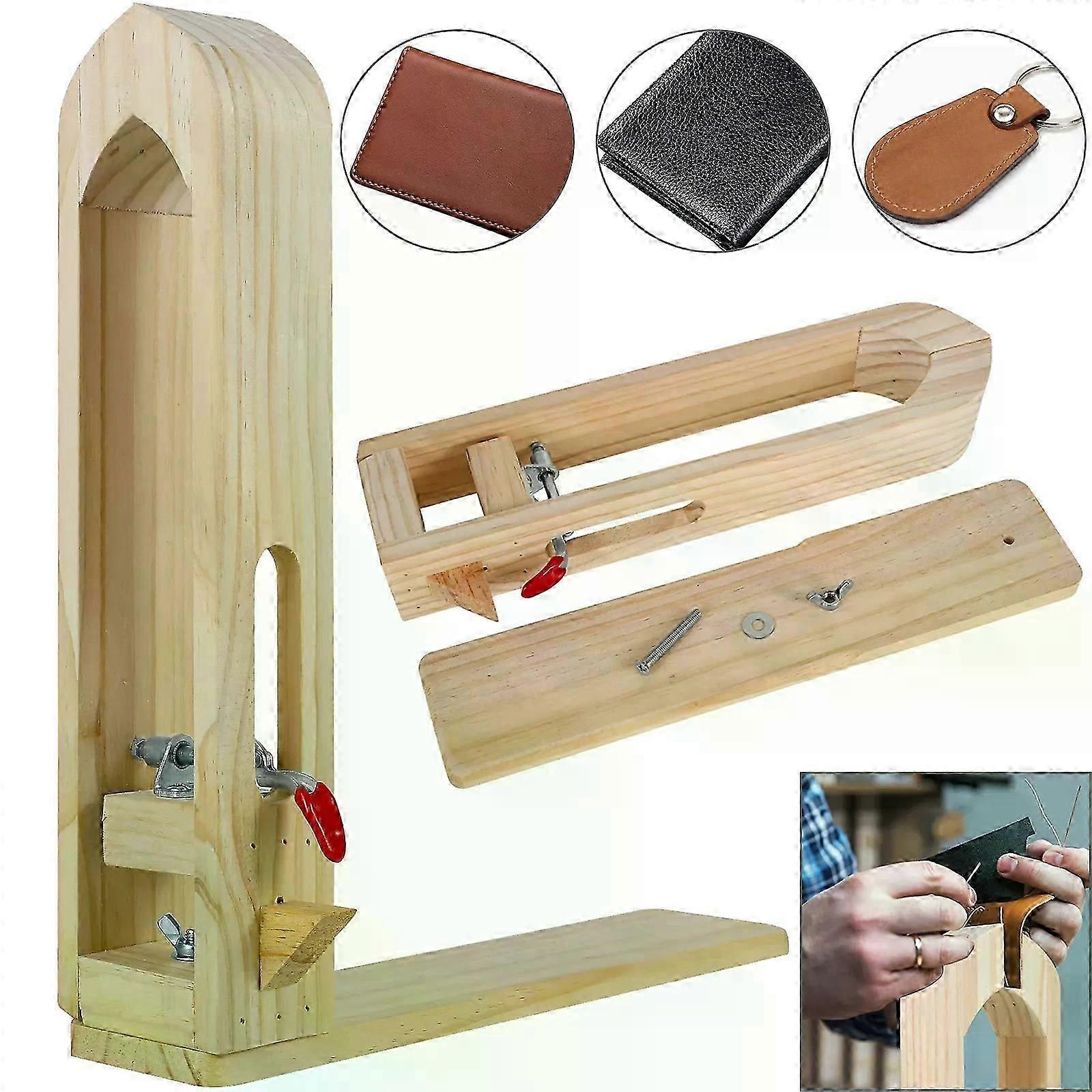 Wood Leather Stitching Clamp Portable Wood Leather Craft Clip Sewing Tool Fixing Clamp Hand Stitching Clamps for Leather Sewing