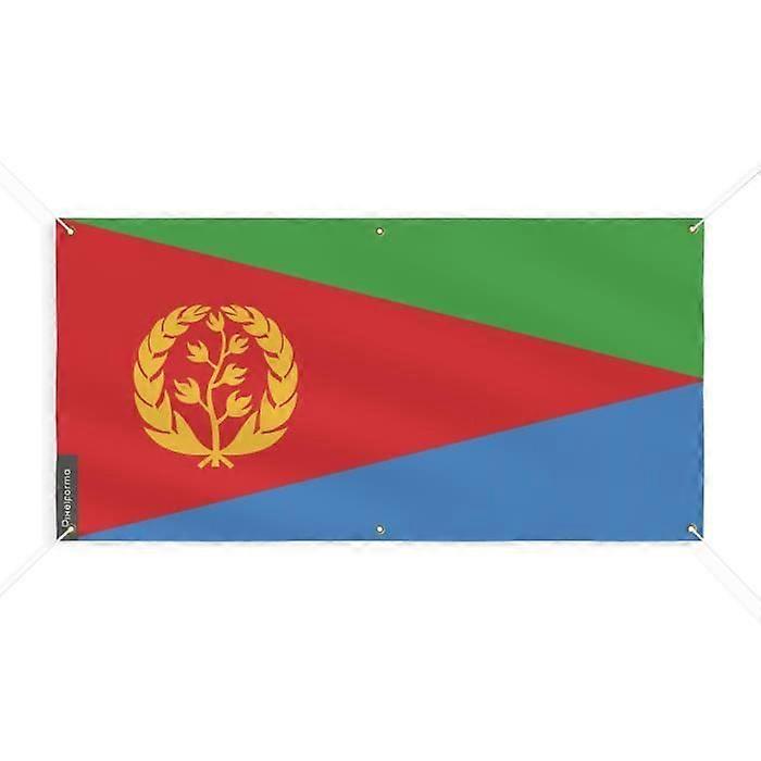 Eritrea Flag Banner 6 Grommets 130x260cm Polyester