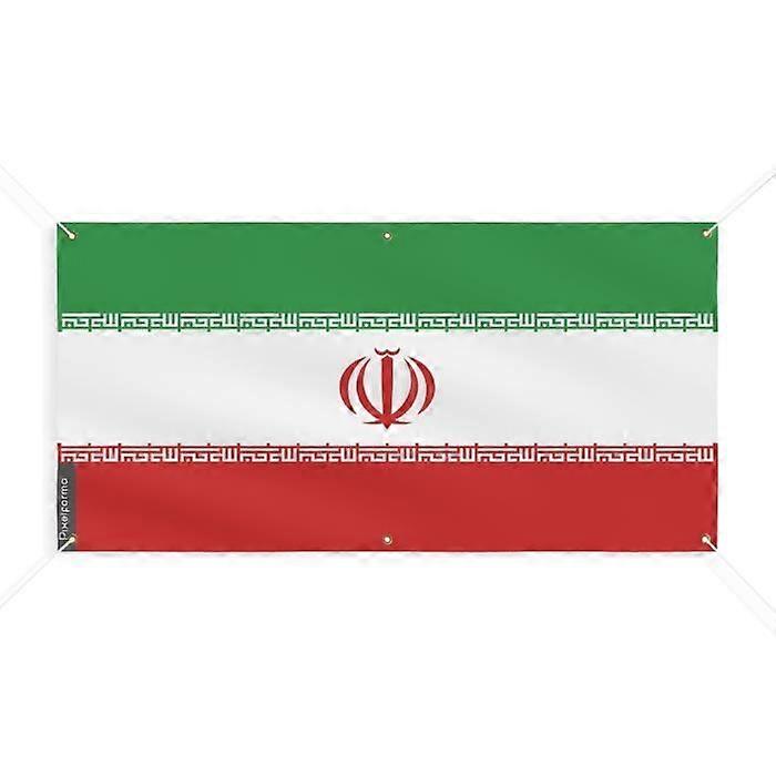 Iran Flag Banner 6 Grommets 120x240cm Polyester
