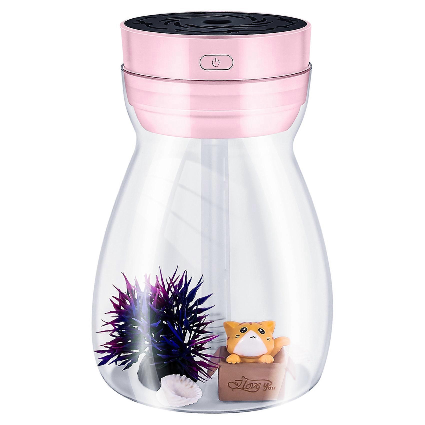 Cute Cool Mist Humidifier Office Air Purifier Usb Charging(Pink)