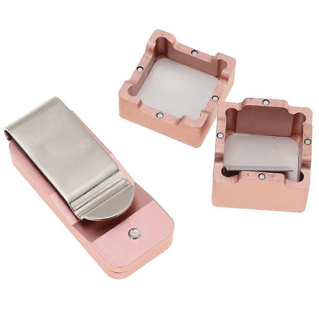 Duradero Snooker Billar Pool Chalk Holder Case Clip para cinturón