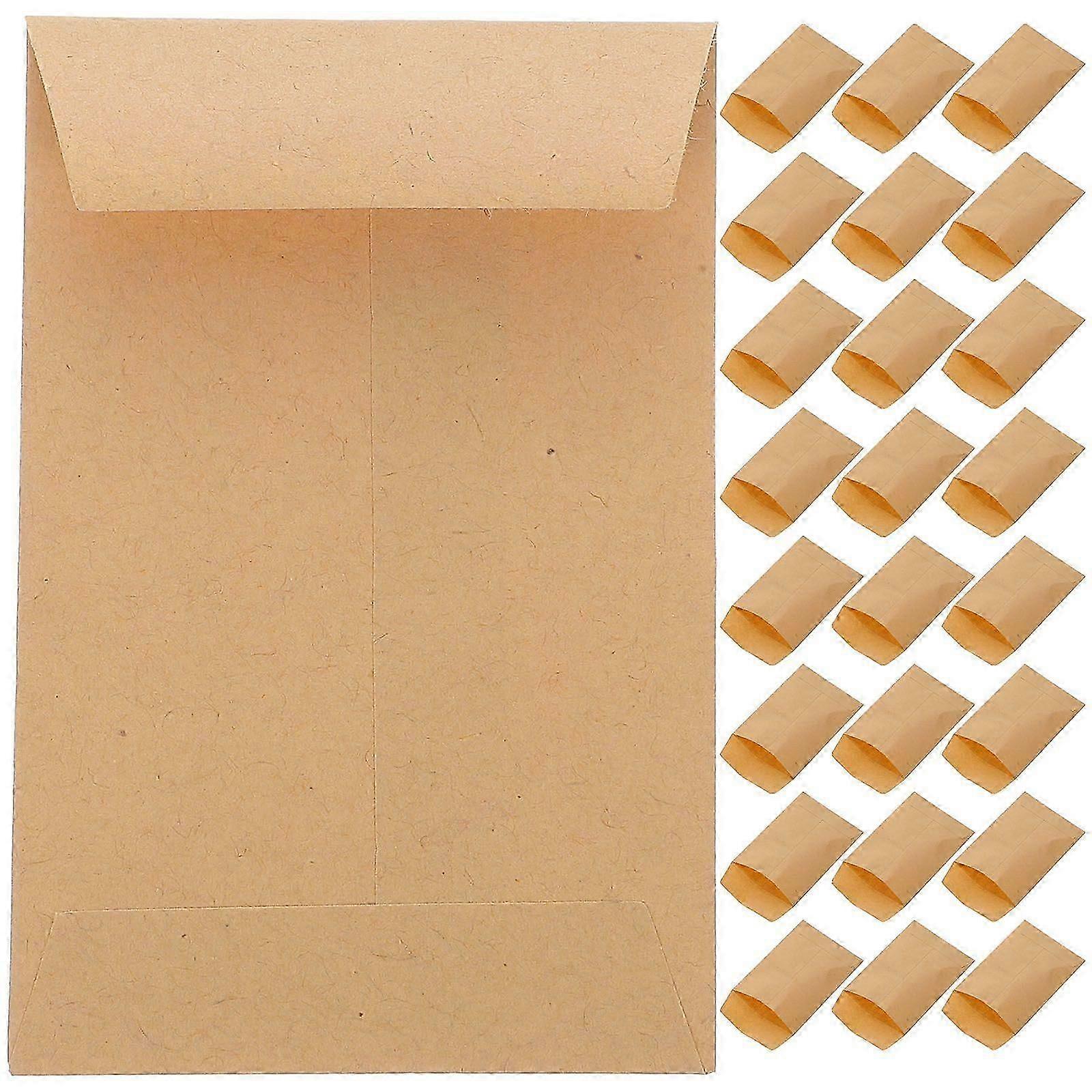 100pcs Kraft Paper Envelopes Small Envelopes Gift Card Envelopes for Small Item Storage