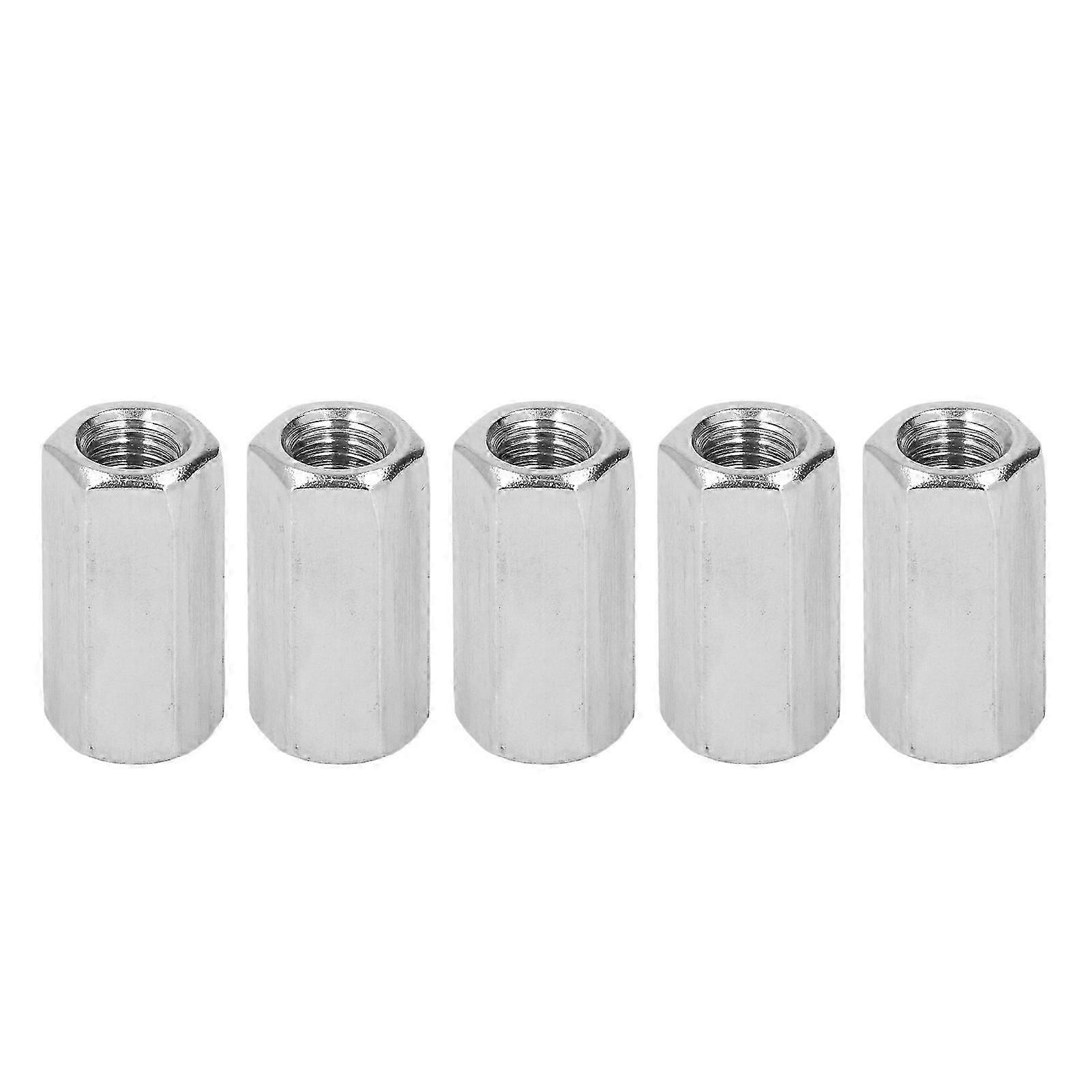 5Pcs Coupling Nut Hex 304 Stainless Steel Rod Connector Nut M12 Thread Fastener Accessory