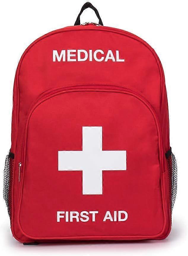 2025 Latest Model  Red Emergency First Aid Bag Backpack Empty Medical Treatment