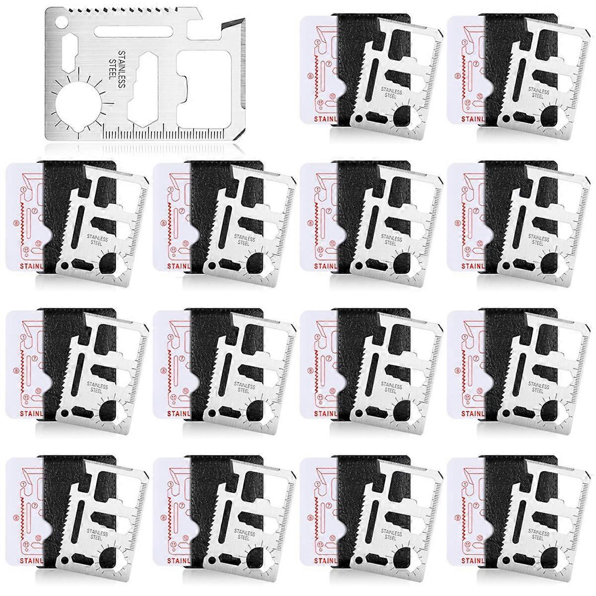 24 Sets 11-in-1 Survival Pocket Tools Multitool Wallet Pocket Card