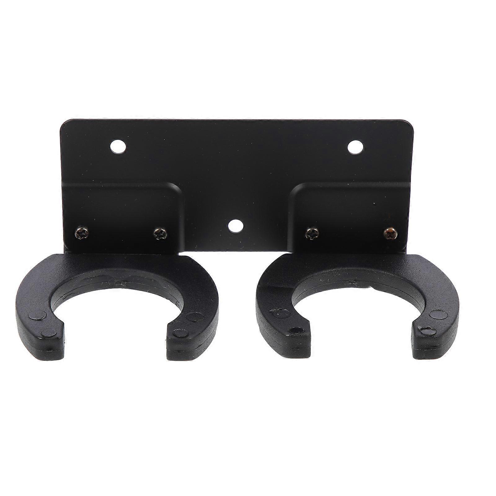 Metal Microphone Wall Mount Bracket with Hooks, Compact Space Saving Mic Holder for KTV, Stage, and Meeting Rooms, Easy Installation Microphone