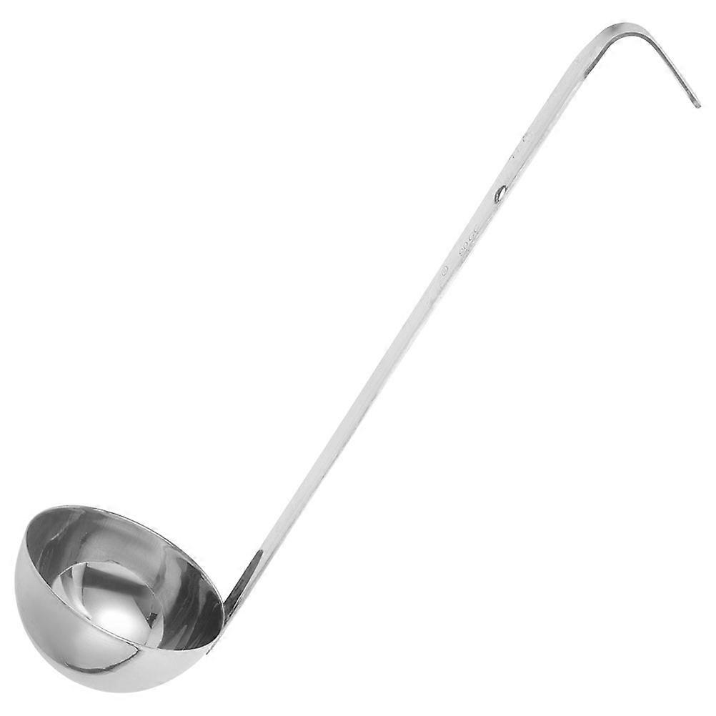 Stainless Steel Soup Ladle Spoon with Long Hook Handle   Versatile Measuring Tool for Soups, Baking & Tea Shops   Precision Design for Efficient Use