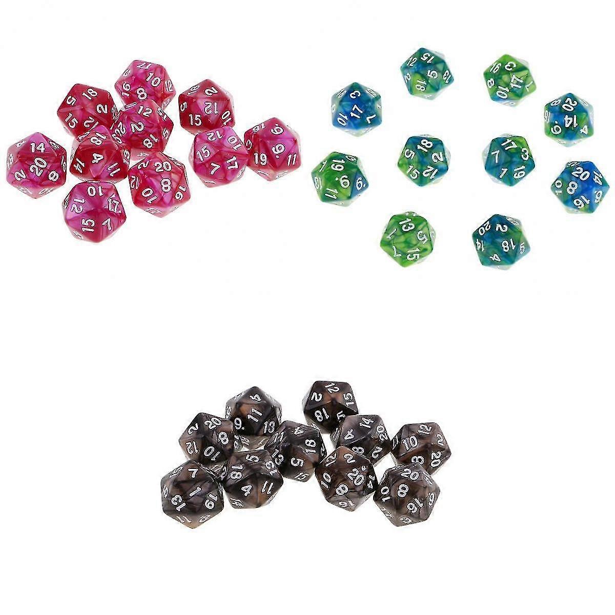 30pcs D20 Polyhedral Dice Set for Tabletop RPG Games & Board Games