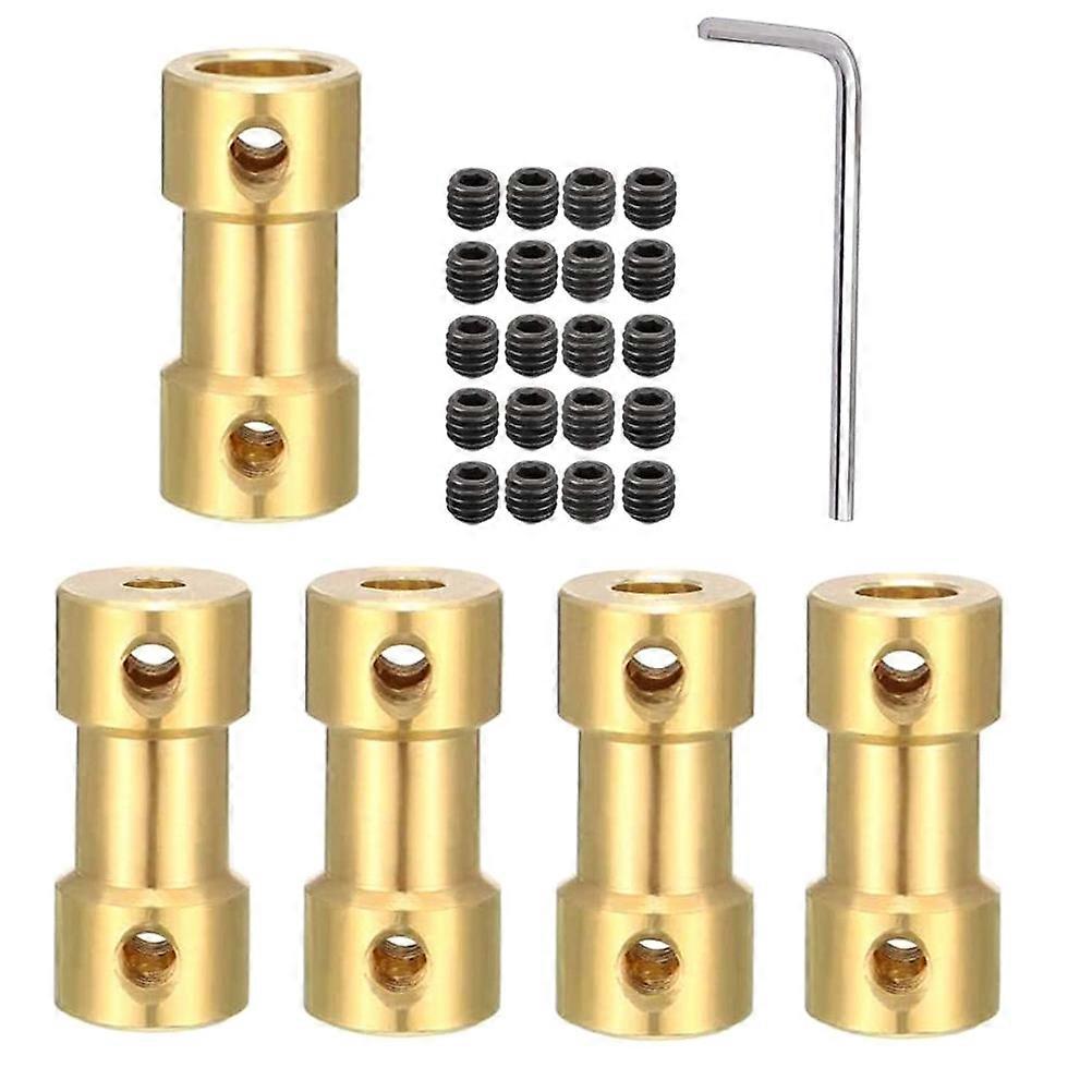 Robust Brass Connector for Secure and Versatile Shaft Linking