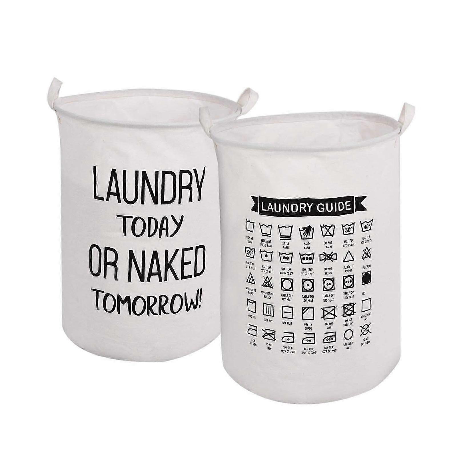 2025 2pcs Large Foldable Waterproof Cotton Linen Laundry Baskets Set