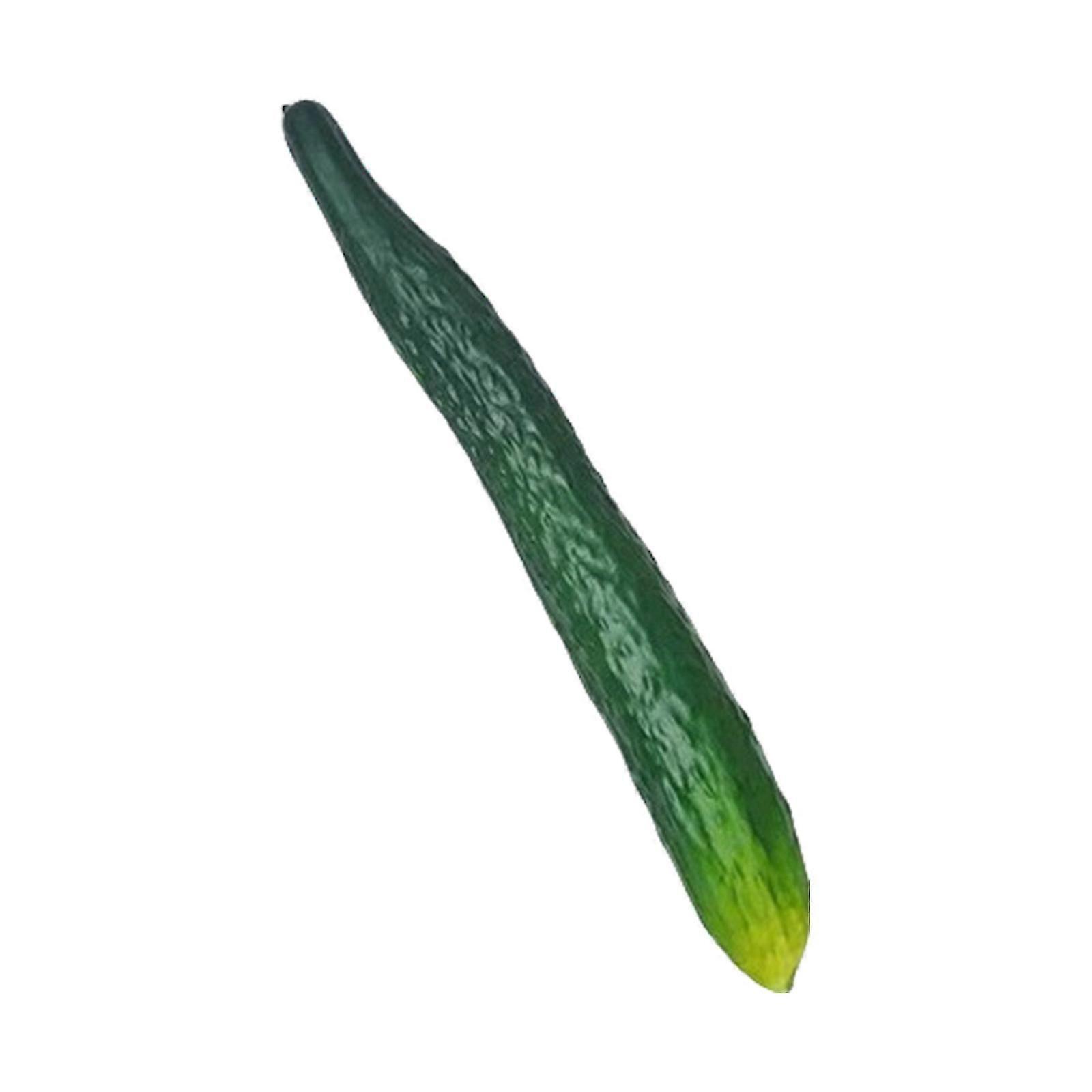 Artificial PU Cucumber Simulation Vegetable Educational Realistic Cucumber for Home Kitchen Decoration Basket Display L
