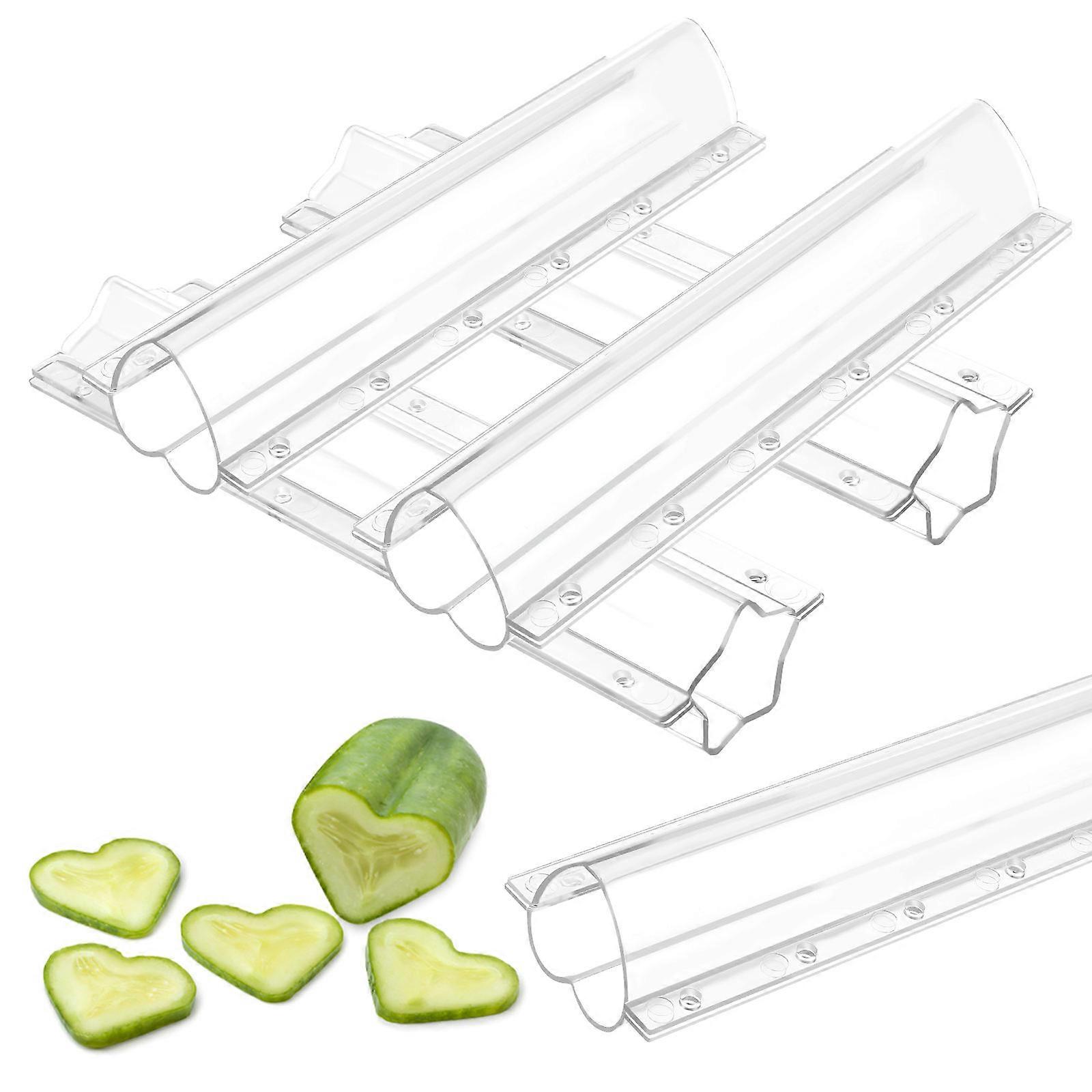 Transparent Vegetable Growth Molds Set of 4 – Heart & Star Shapes for Cucumber Shaping – DIY Garden Accessories for Fruit and Vegetable Planting in