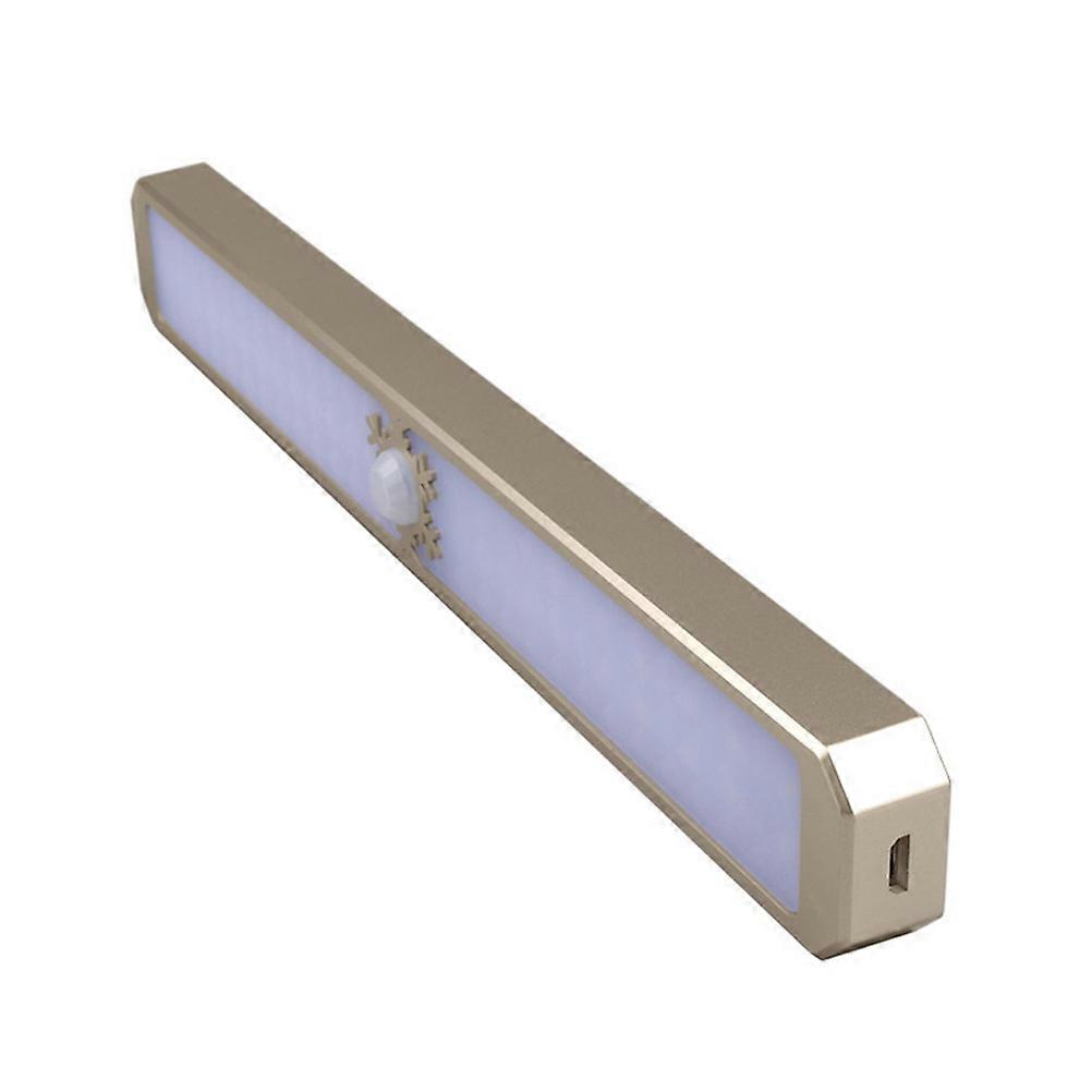 Jewelry Display Cabinet Light Usb Charging Led Lighting Golden Long Strip 25x3cm Rechargeable Motion Activated 1Pack
