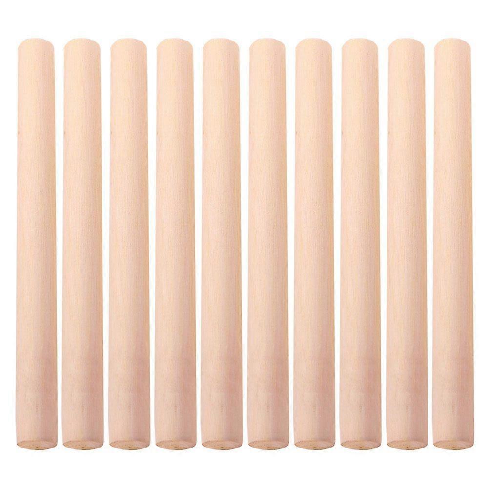 10pcs Wood Rolling Pin Baking Roller Kitchen Cooking Tools for Bread Dumpling