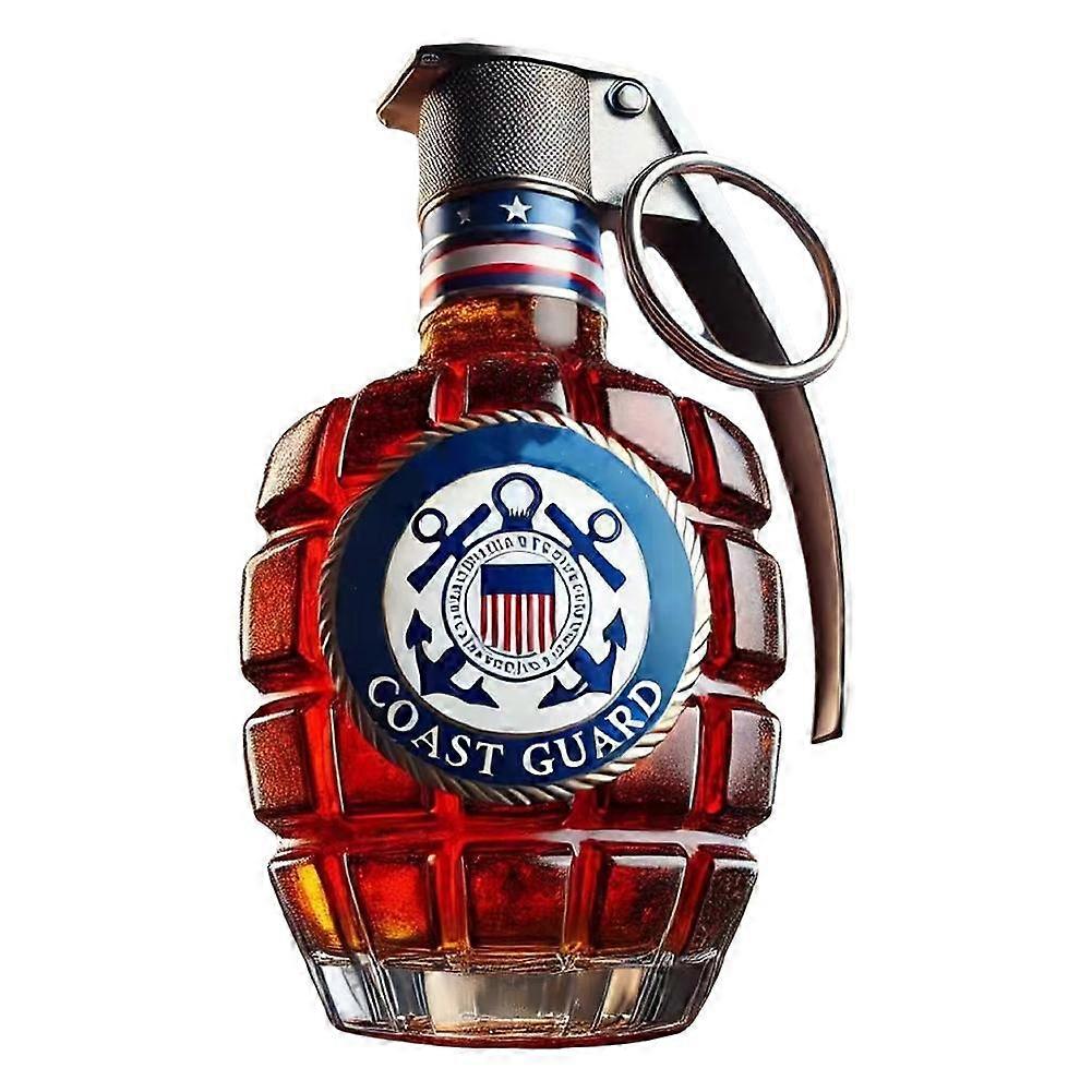 High borosilicate grenade shaped whiskey bottle