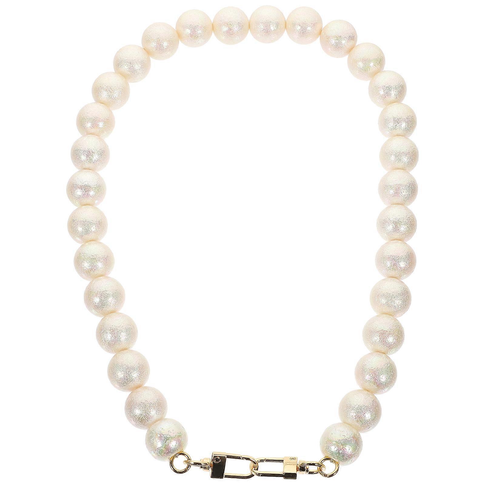 Replacement Bag Chain Pearl Chain Handbag Clasp Chain Bags Round Beads Diy Projects Friends 1Pack