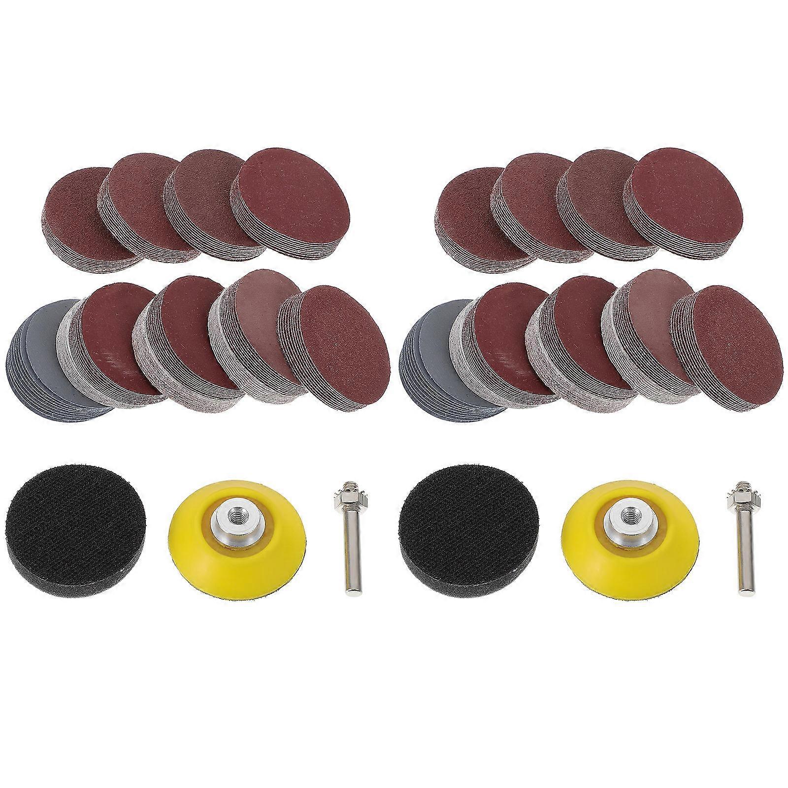 Sanding Discs Set 2 Sets Drill Tools Sanding Pads for Workshop Wood Sanding 5X5cm Assorted Color Steel Rods with High Hardness 240Pcs