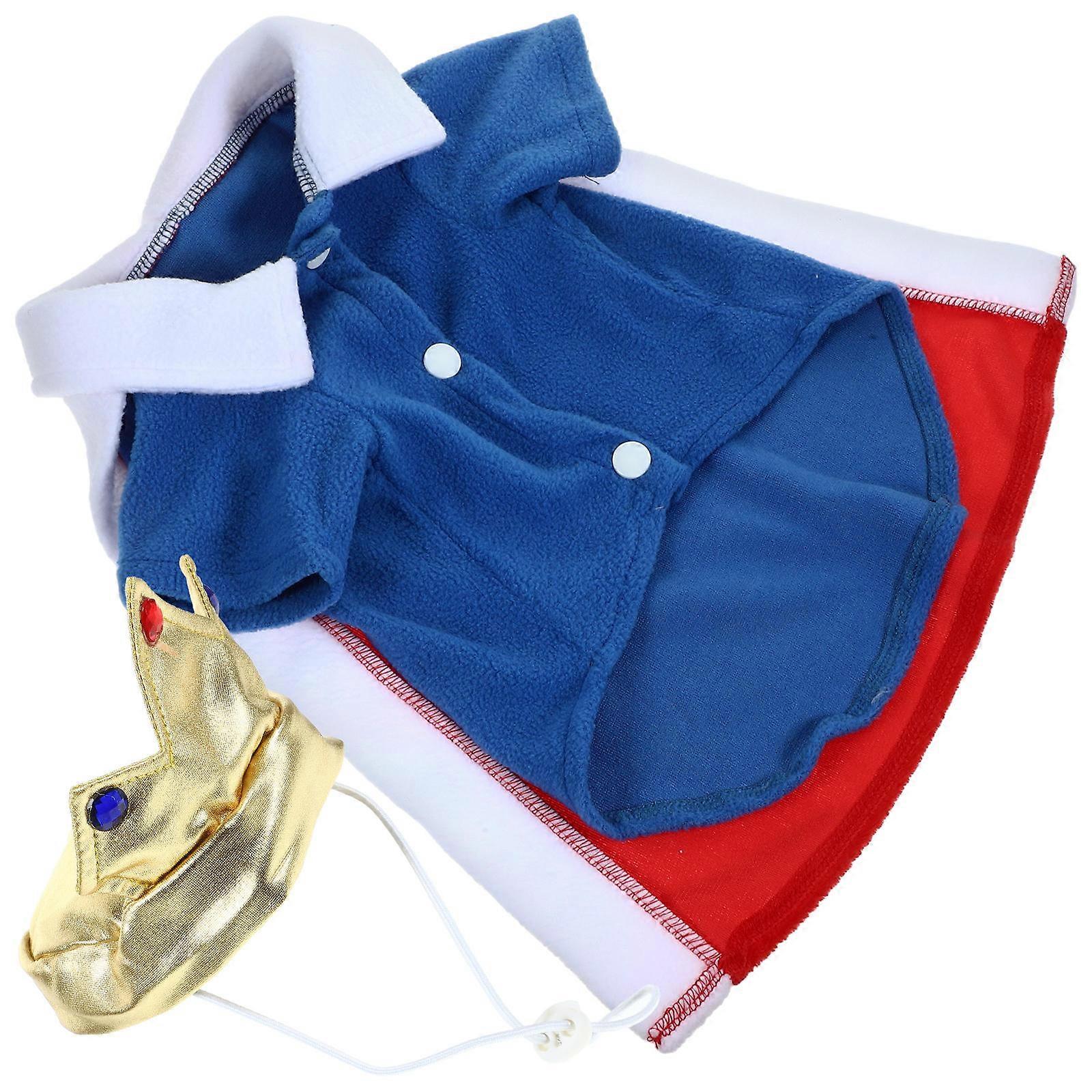 Red Polyester Dog Cosplay Clothes for Halloween Party Use Comfortable and Easy to Wear