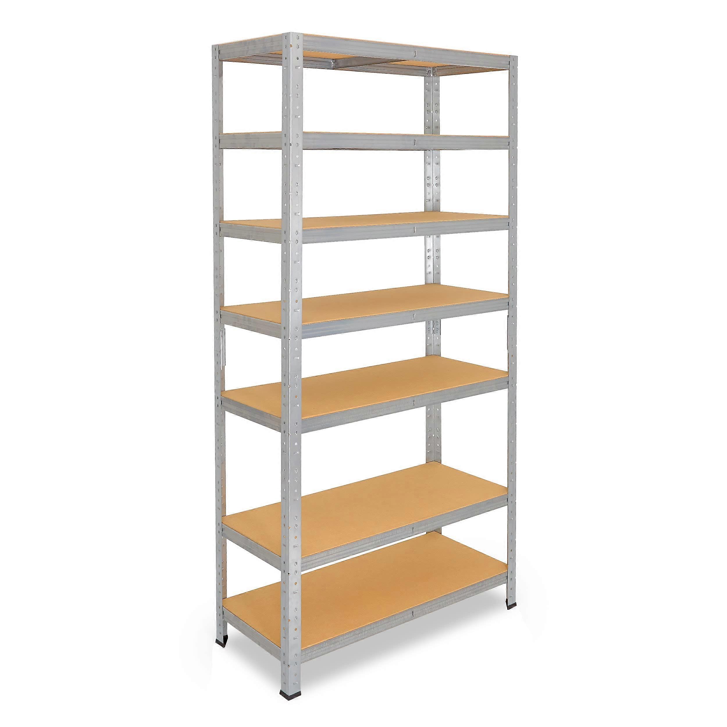 Home Heavy Duty Shelving Unit 7-Shelf Galvanised Metal Storage Rack 125 kg Per Shelf Basement Garage Workshop