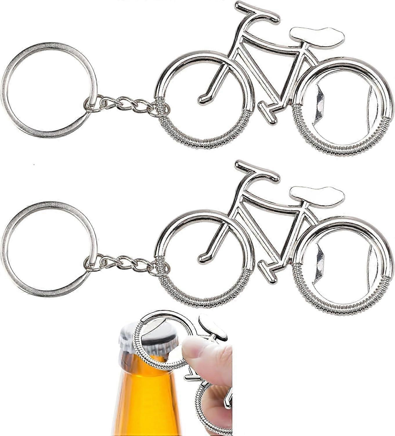 Bicycle Bottle Opener Keyring - Durable Metal Beer Opener Keychain for Cyclists, Outdoor Activities, and Parties