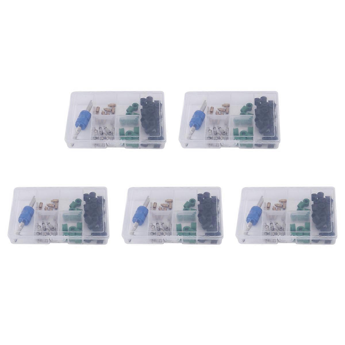 71Pcs A/C Valve Core R12 / R134A AC Master Valve Core Repair Kit