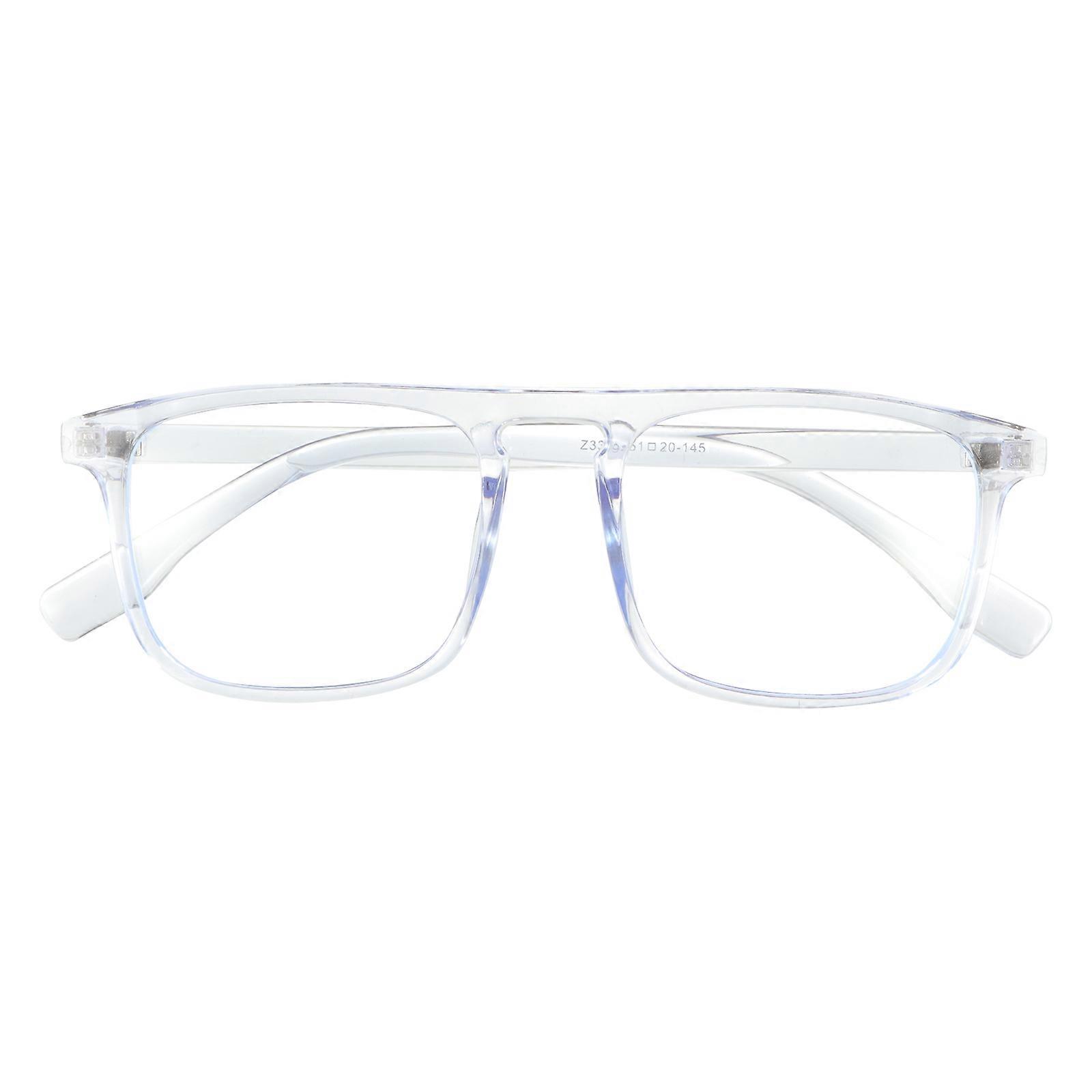 Anti-Blue Light Blocking Eyeglass For Computer Use Round Plain Glasses 1Set