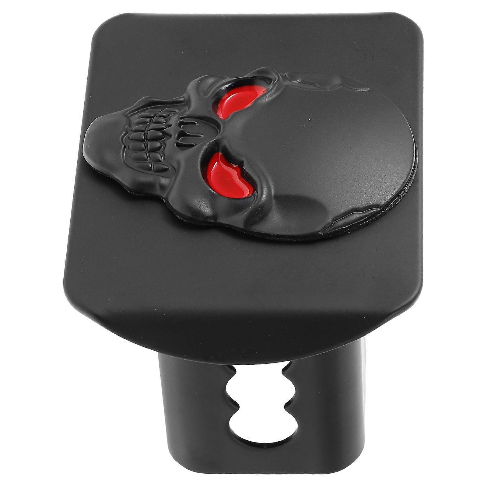 Universal Tow Hitch Cover Metal Skull Shape Dust-Proof Waterproof Protect Mechanical Parts 1Set