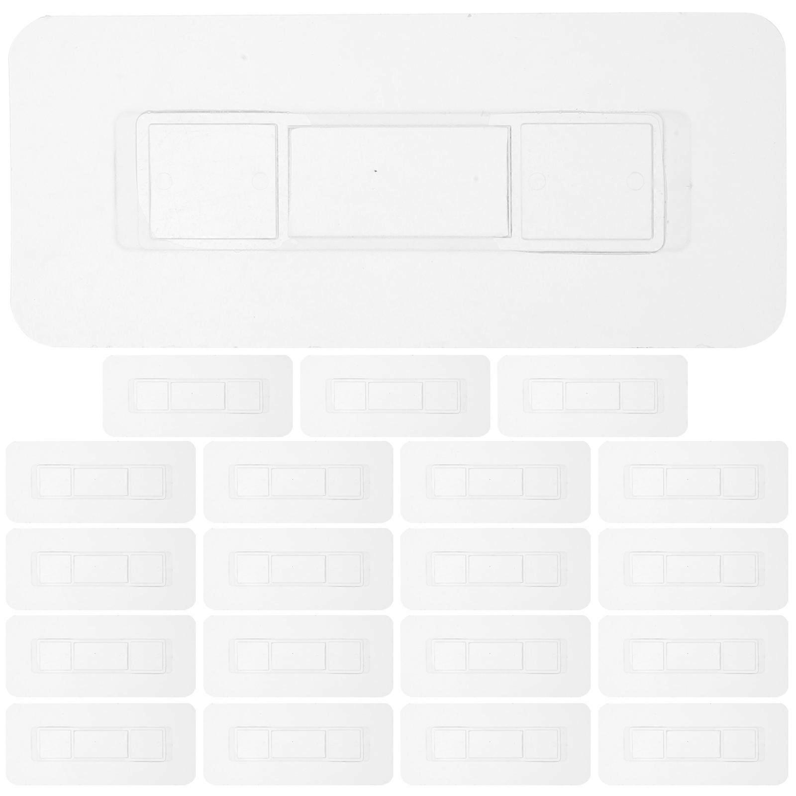 20pcs Clear Adhesive Wall Hooks, Strong Sticky Design for Hanging Hats, Towels, Easy Installation on Various Surfaces