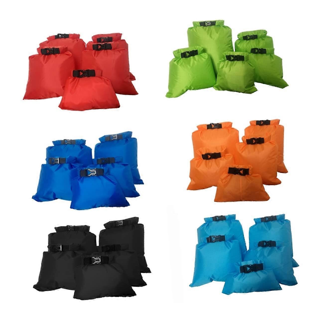 5 Waterproof Dry Bags for Kayaking Rafting Camping, Multi-Functional Storage Pouches, Red for Phones, Lightweight Durable