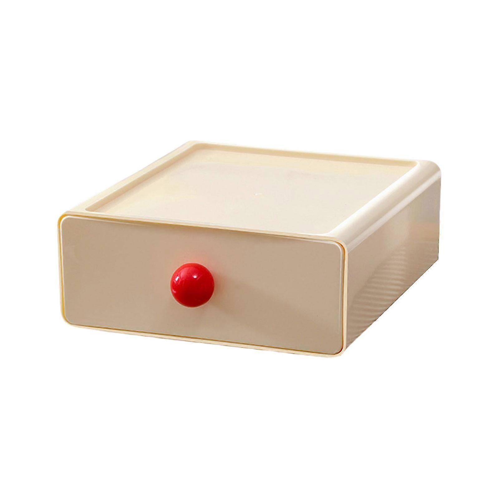 Dopamine Desktop Organizer Stackable Drawer Box Large Capacity Stationery Storage Rack Home Office Desk Accessory Red