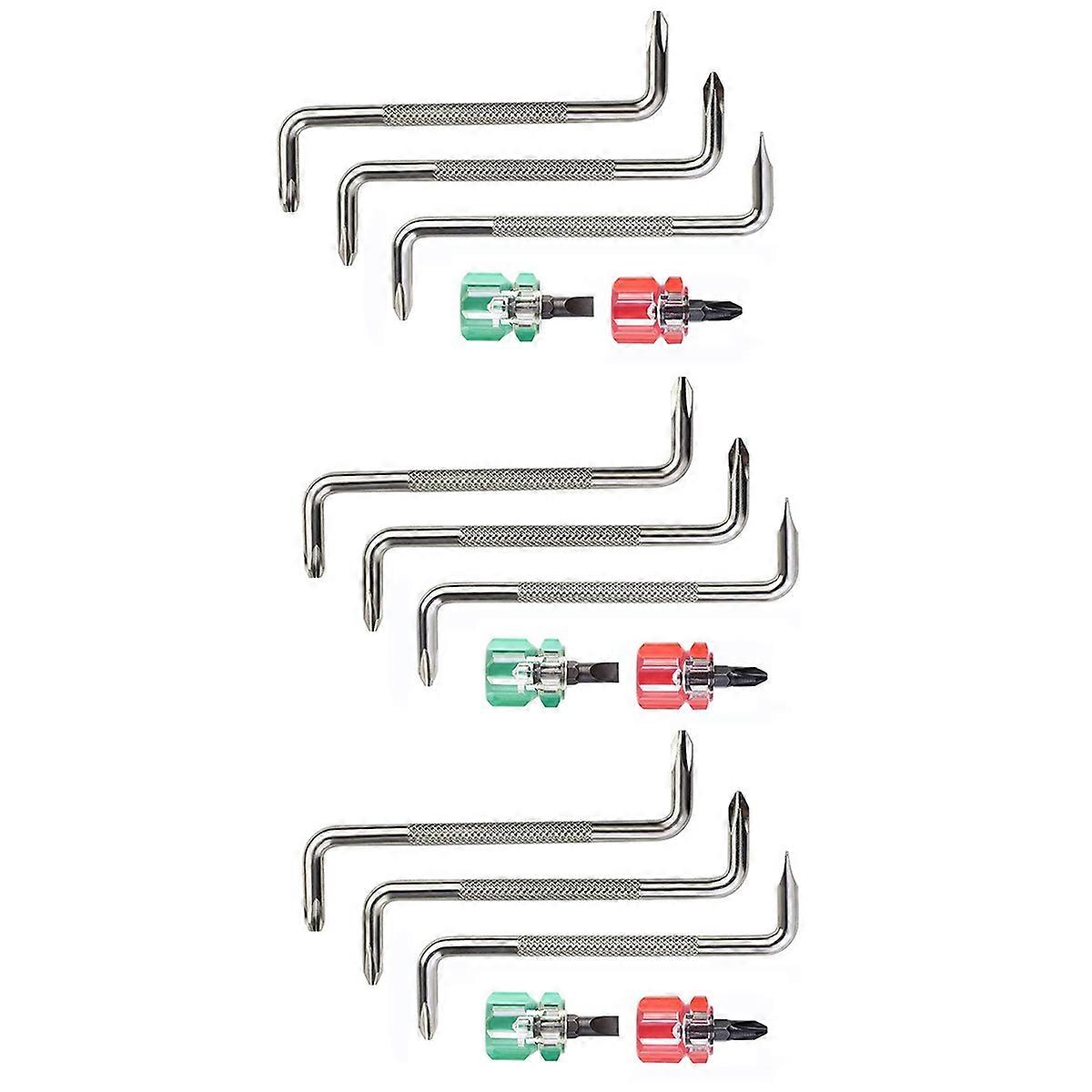 5 in 1 Offset Z Shaped Screwdrivers Magnetic Double Head Tool Set