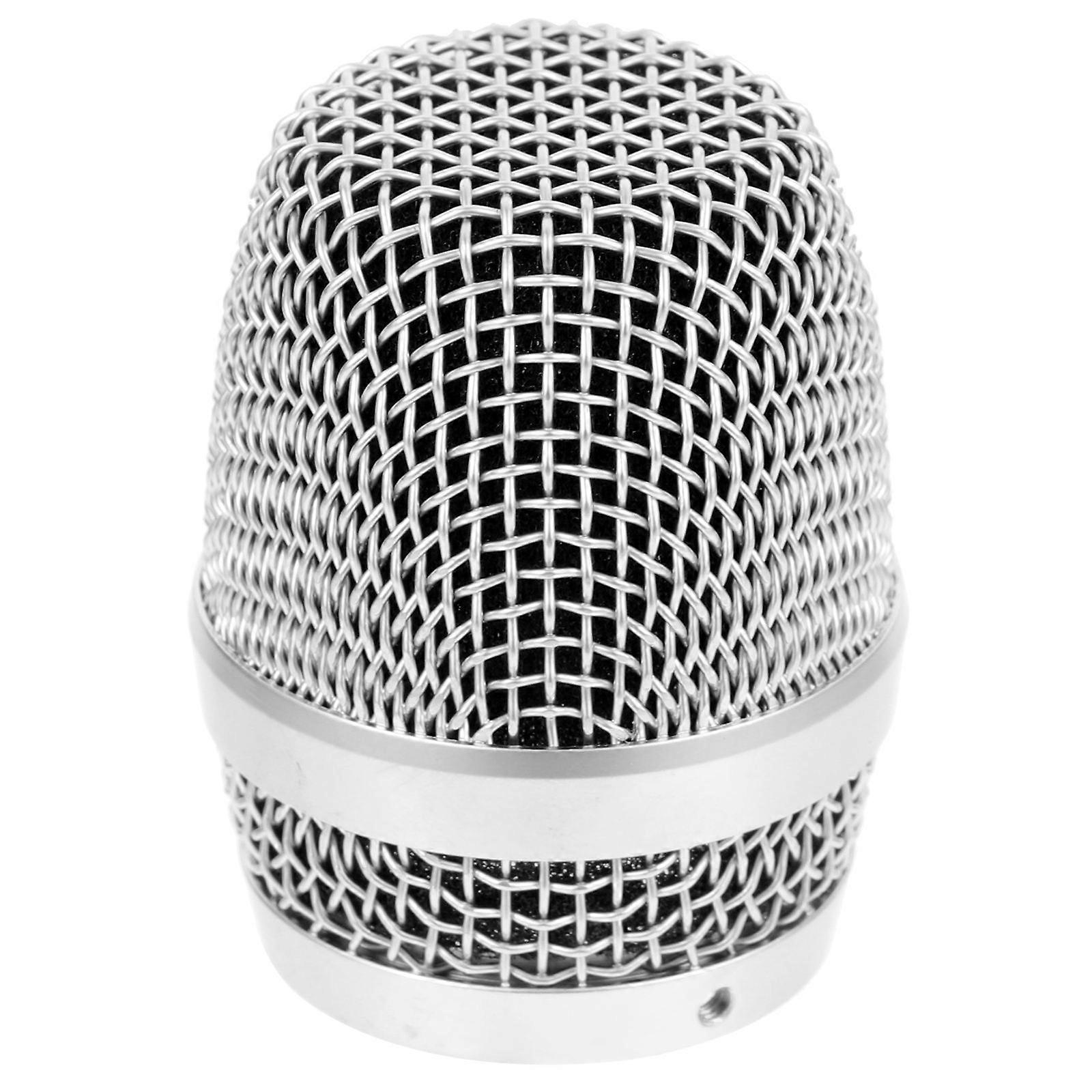 Metal Mic Replacement Head with Durable Grille, Inner Filter & Easy Installation for Enhanced Audio Performance