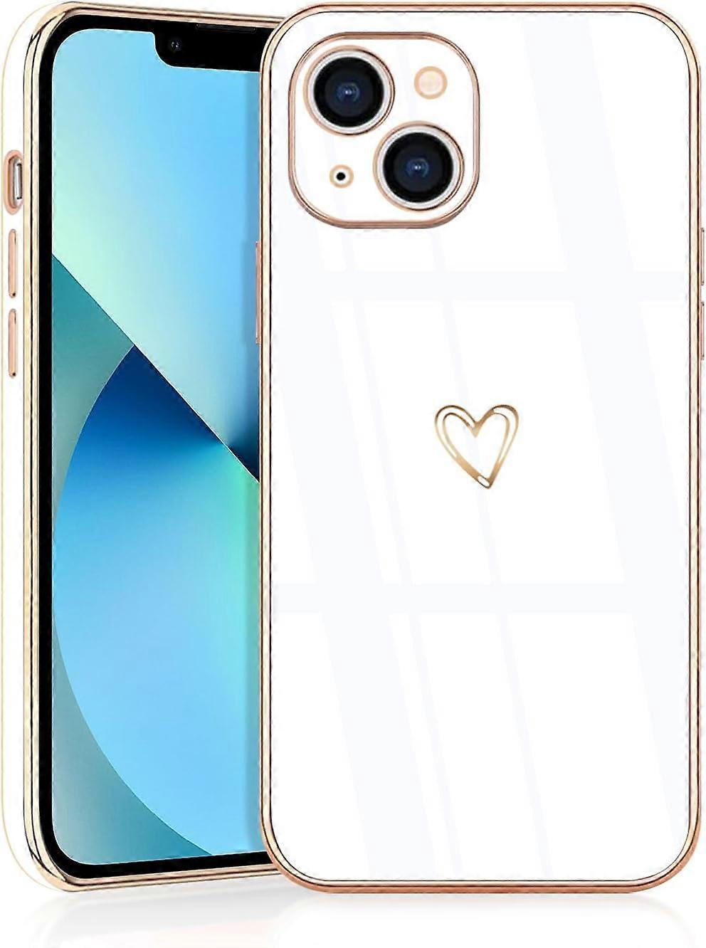 iPhone 13 Case with Cute Cover, White