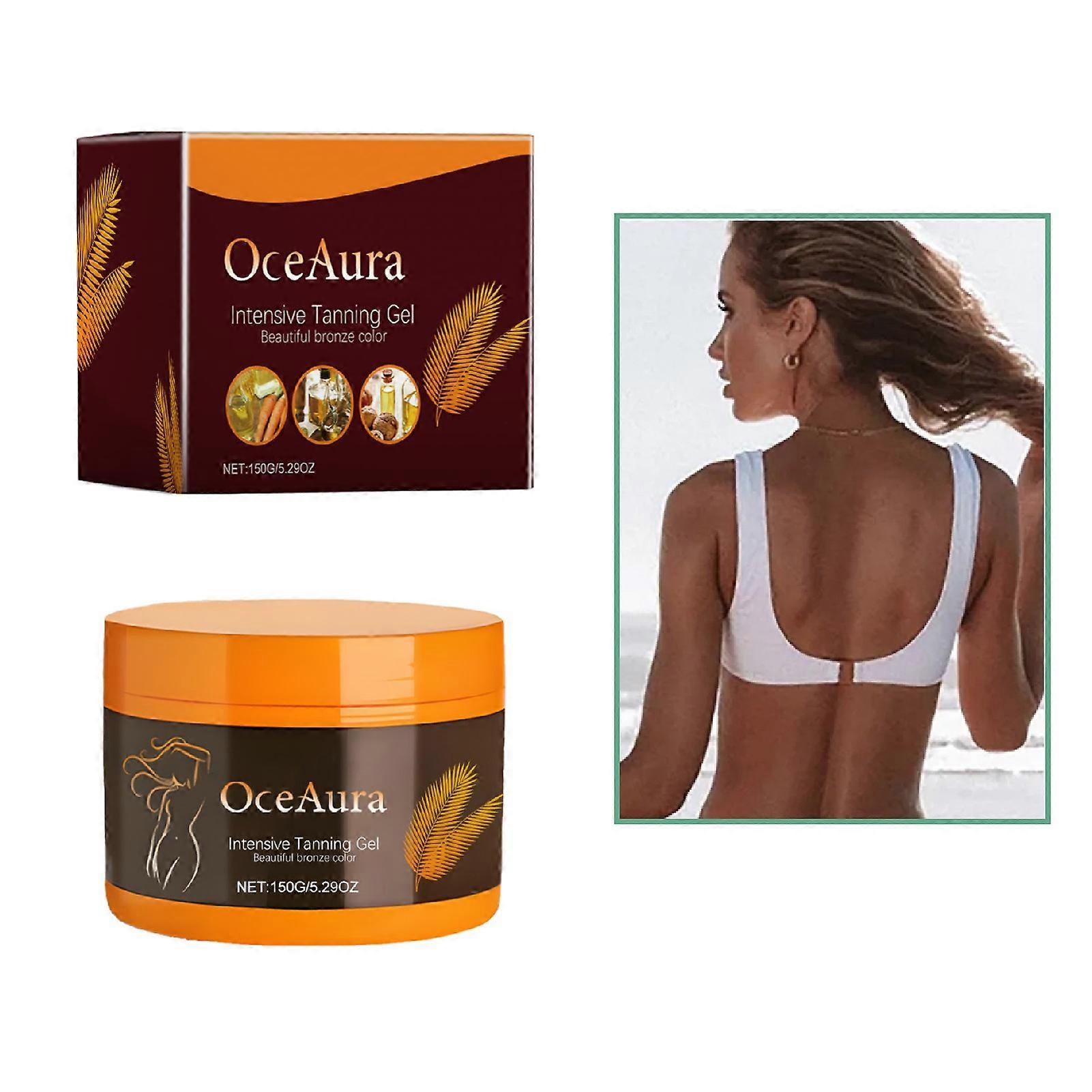 Intensives Tanning Gel Hydrating Tanning Lotion Outdoor Natural Tanning Cream Gel with Carrots Extract Instants Tans Enhancer