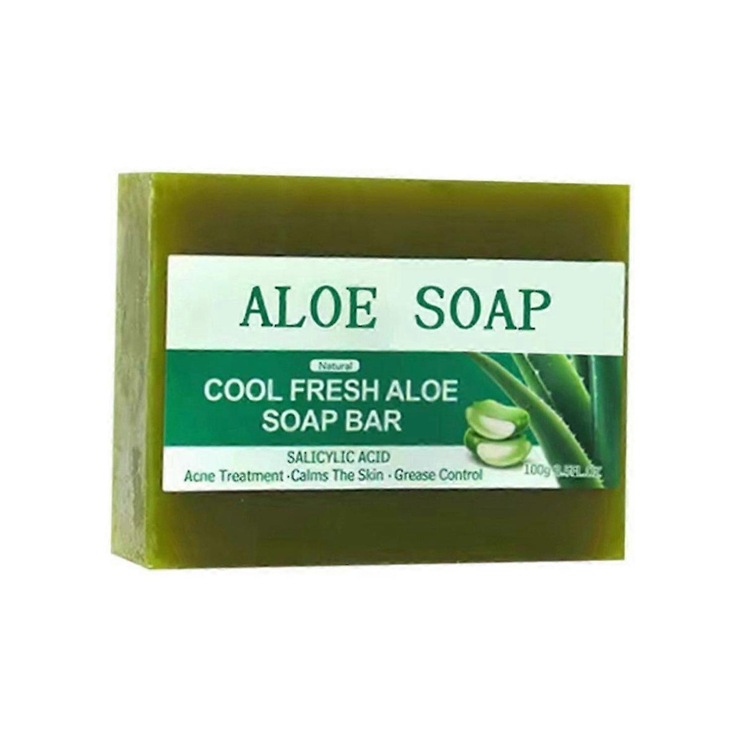 Aloe Soap for Face & Body - Natural Bar Soap with Salicylic Acid - Gentle Cleansing - Hydrating and Nourishing - Moisturizing Sensitive Skin