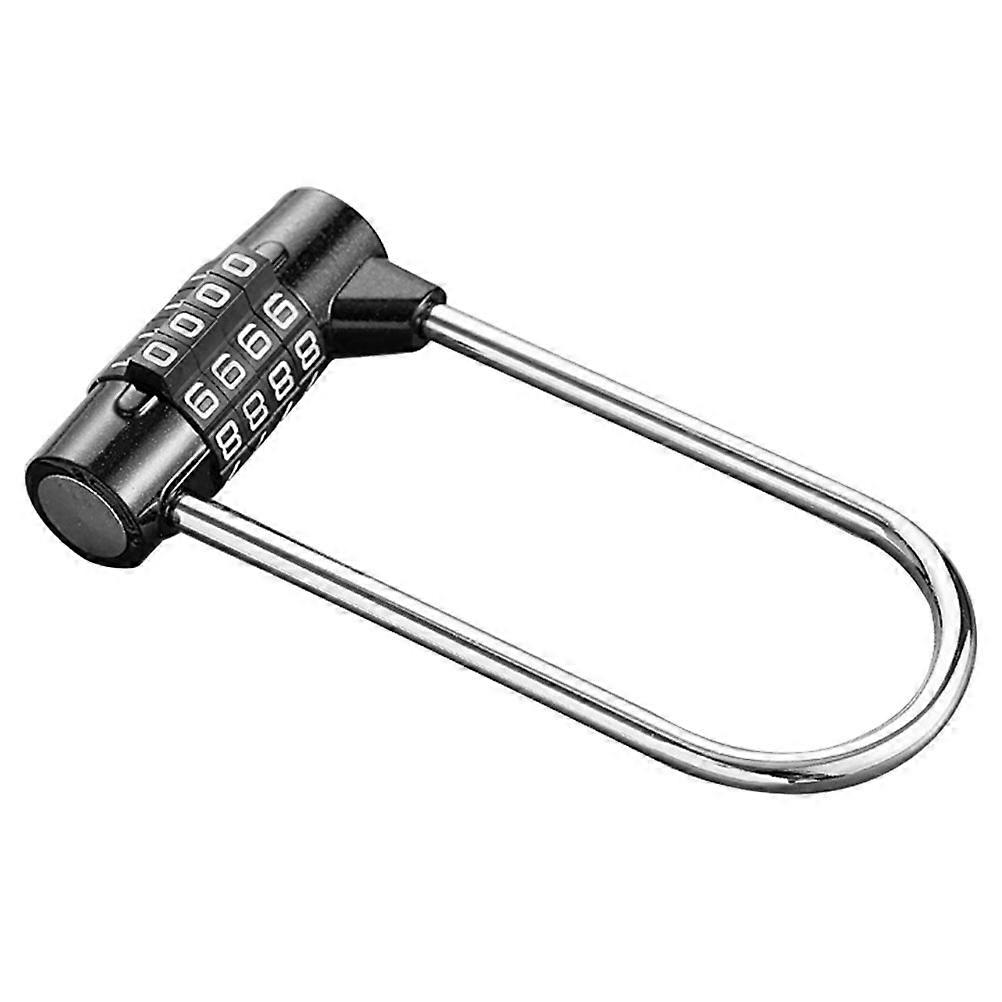 Sturdy Zinc Alloy Combination Padlock with 4 Password Lock for Home Security Black Lightweight Compact Size