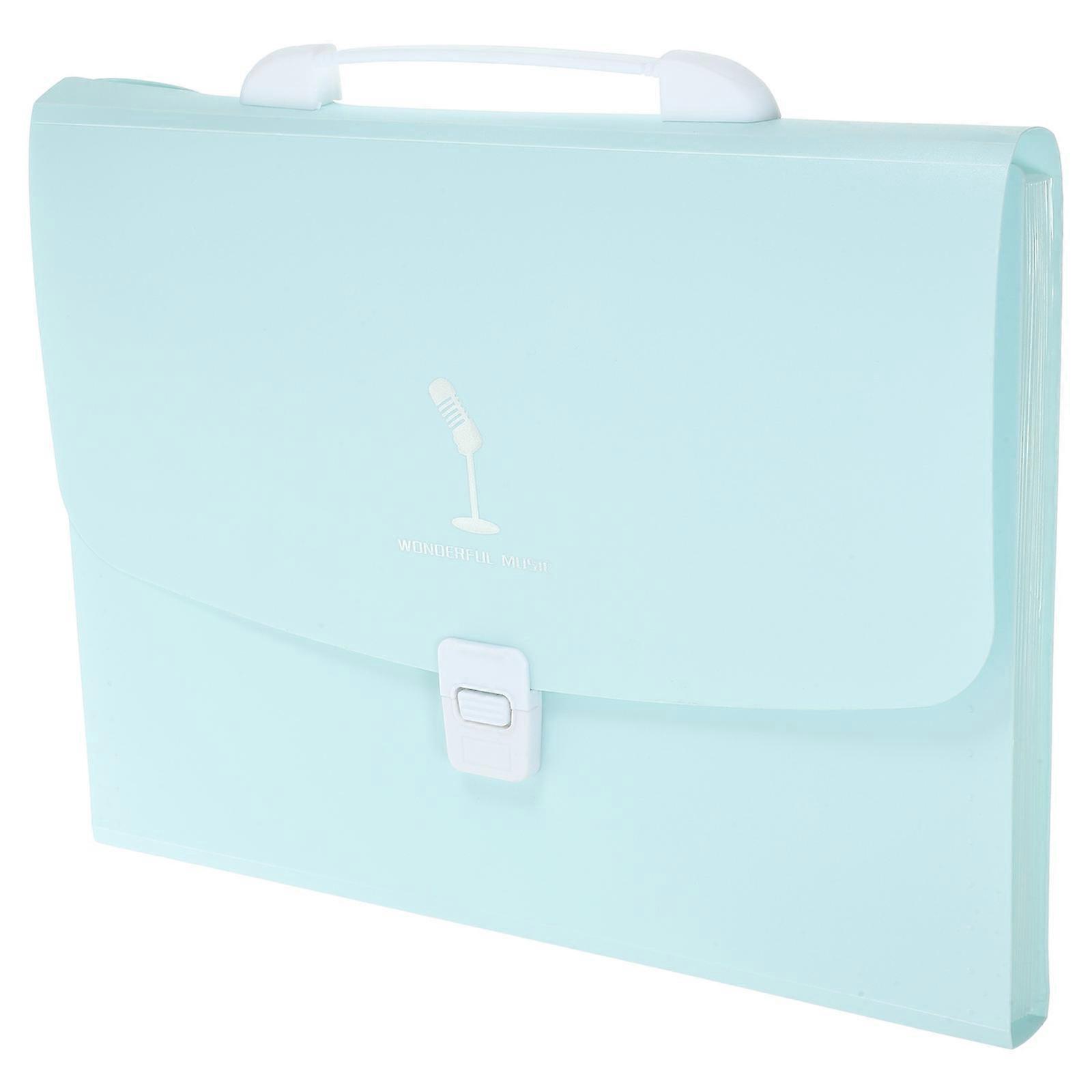 Folder Home Document Organizer PP Material Travel Sky-Blue 33.00X24.60X3.00CM Portable 1Pack