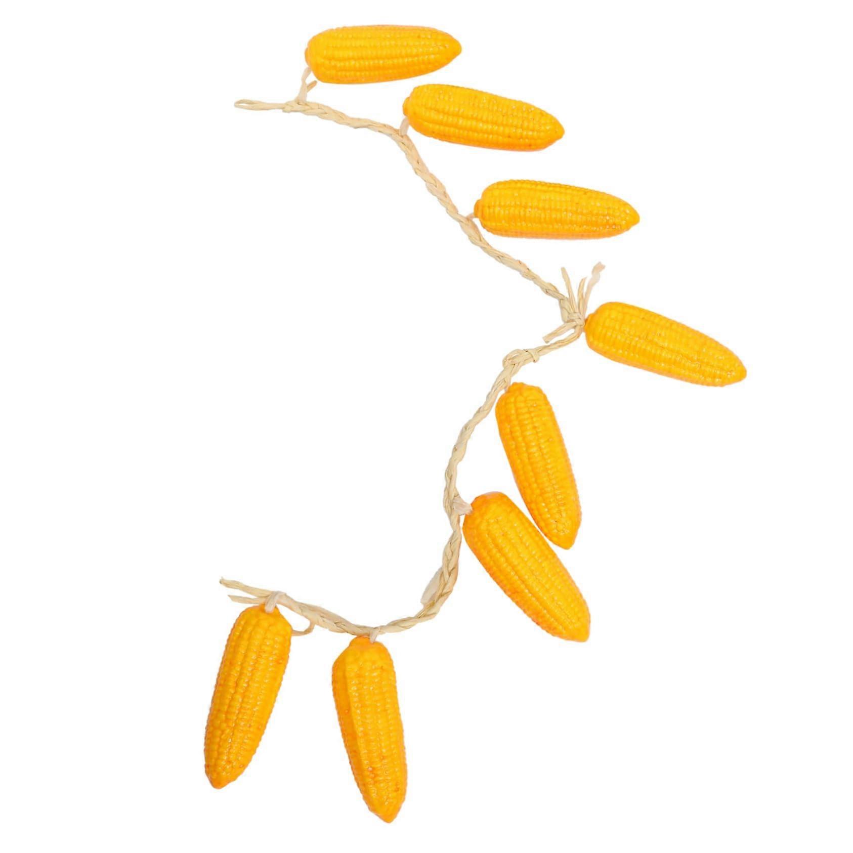Realistic Corn Hanging Decor Artificial Vegetable Ornament For Thanksgiving Small Size Fall Harvest Kitchen Decor