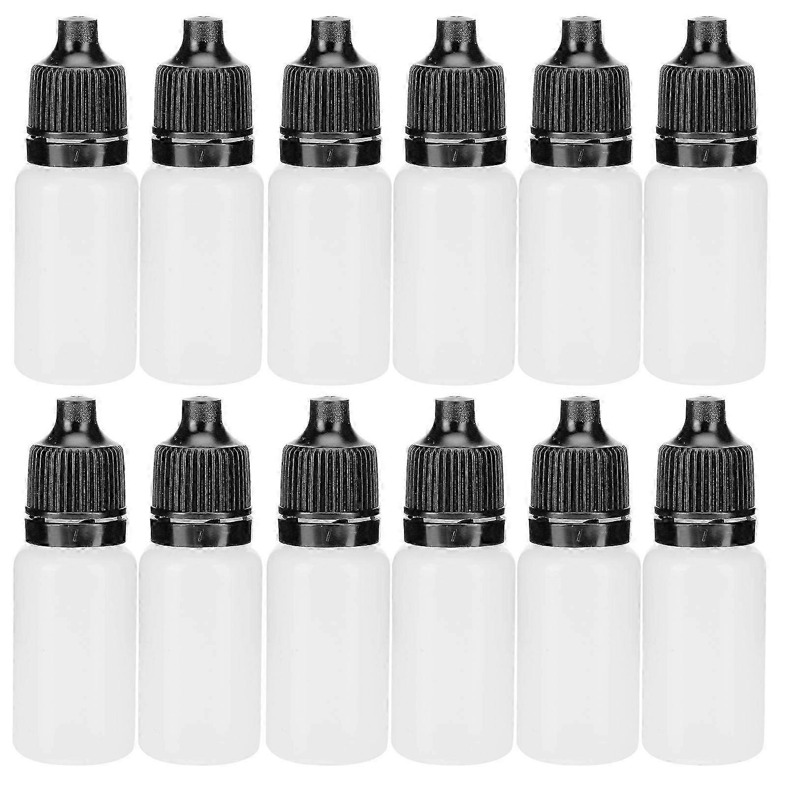 50Pcs 5ml Flacons compte-gouttes vides Récipient liquide compressible avec couvercles et bouchons