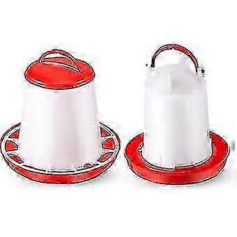 Hanging Chicken Feeder and Waterer Set, 1.5 L Water Dispenser and 1.5 Kg Feeder Kit for Poultry