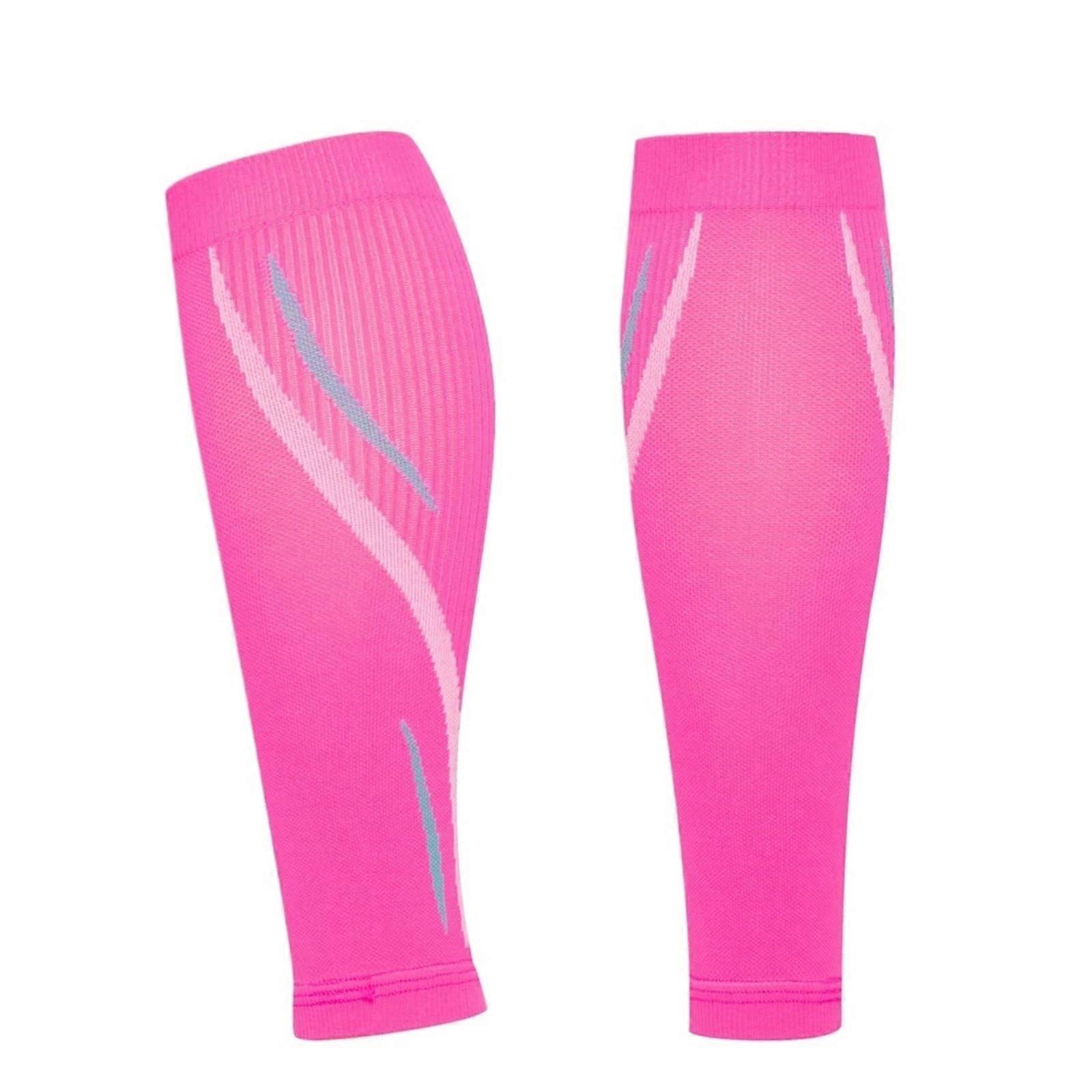 Calf Compression Sleeves for Men and Women, Shin Splints Support for Running, Cycling pink M