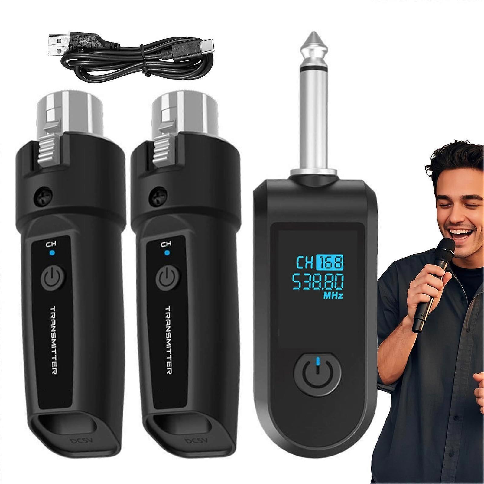 Wireless Microphone Transceiver  Mixer Adapter  Wireless Transmitter Receiver For Music Enthusiasts Singing Guitar Vlogging Model B