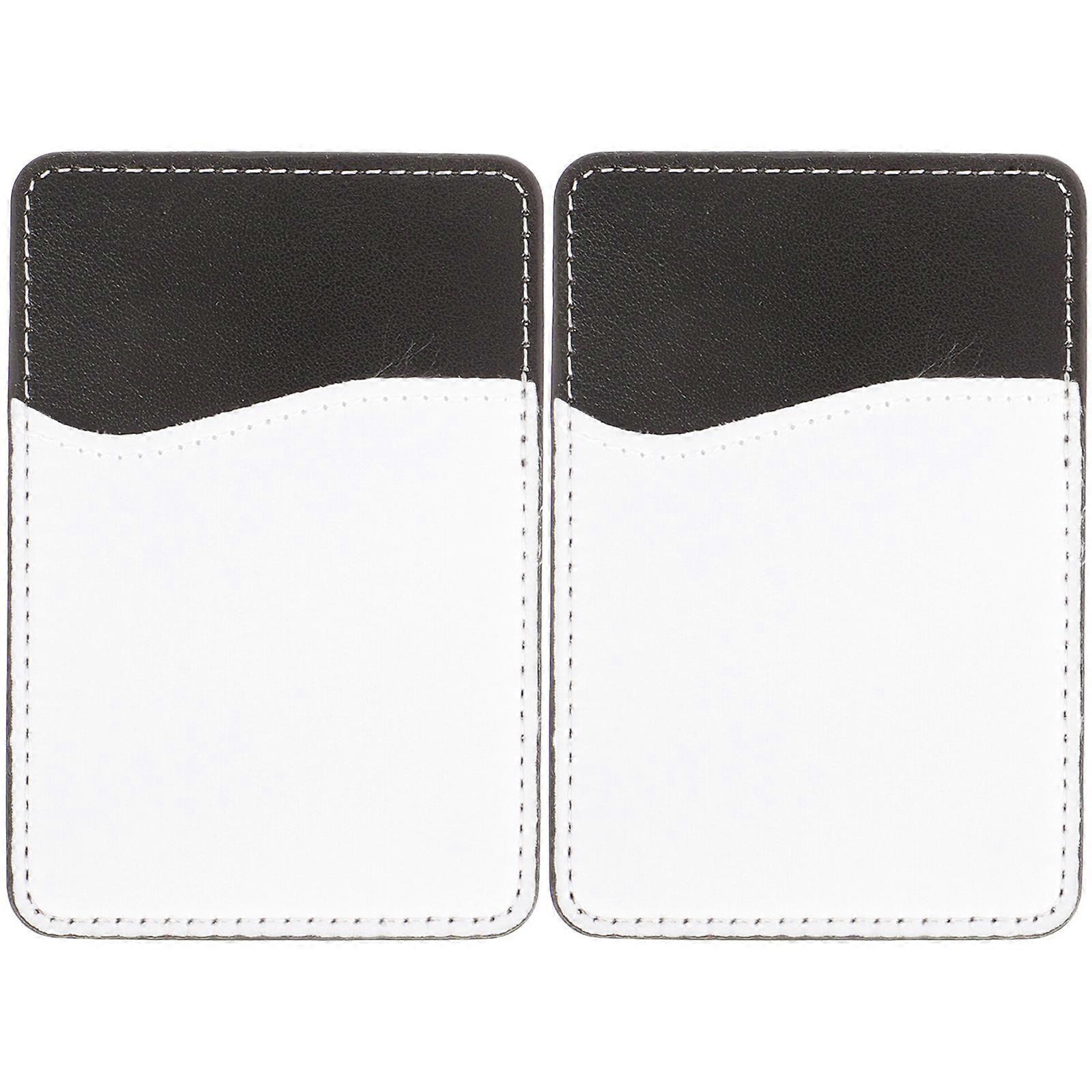 Phone Card Holder Stick Wallet Adhesive PU Back Pouch for Cash ID Durable Soft Material Convenient Everyday Use