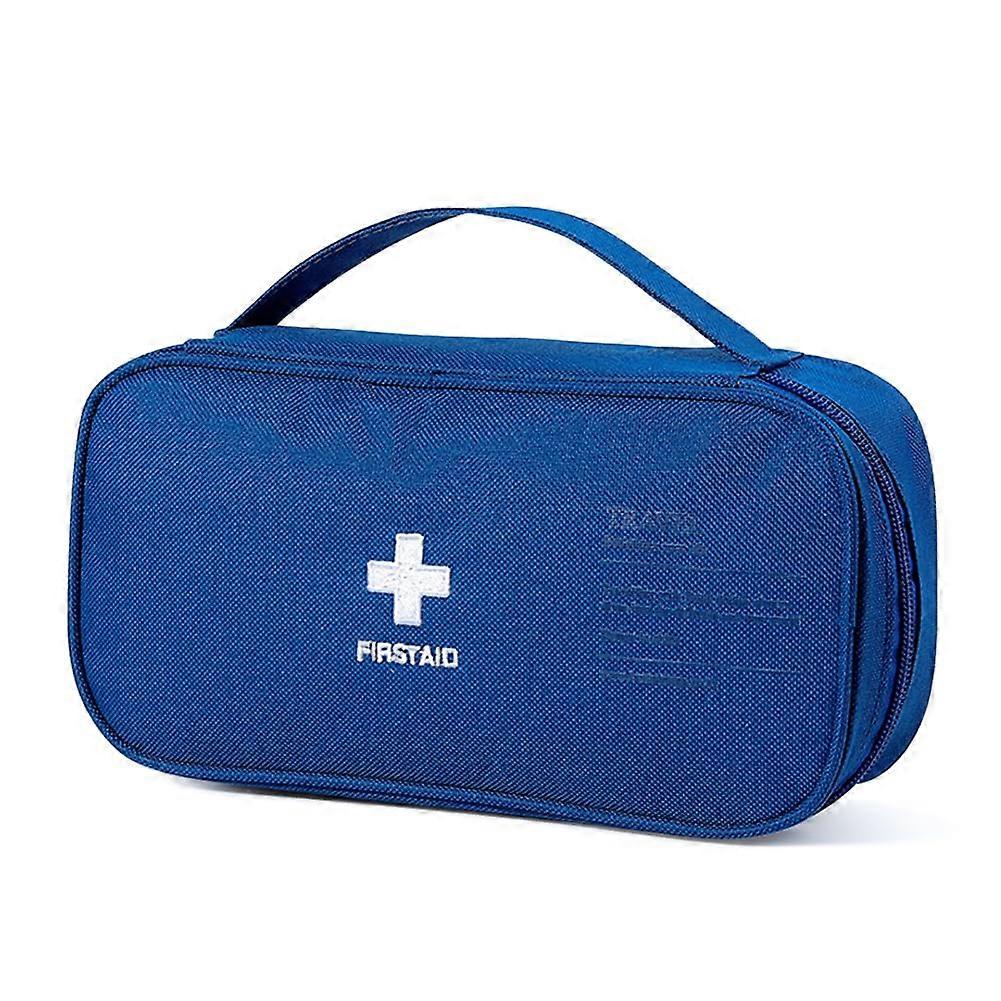 Medicine Storage Bag Empty Emergency Kit Large Capacity Travel Medicine Organizer Red Small, Blue Large for Home Office Use
