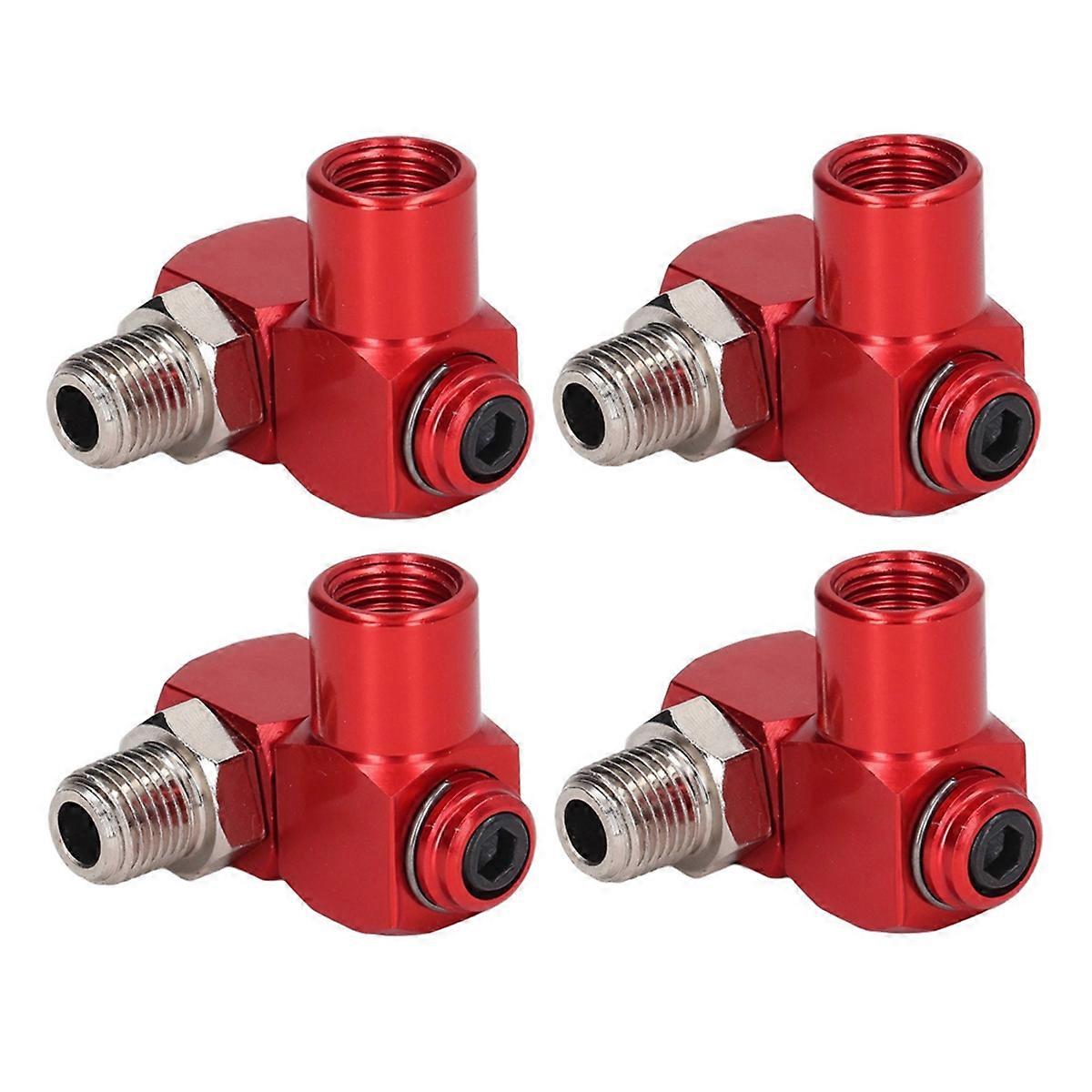 4Pc 360 Degree Swivel Air Hose Connector 1/4In NPT Industrial Air Fittings Pneumatic Tool Adapter Air Hose Joint Coupler