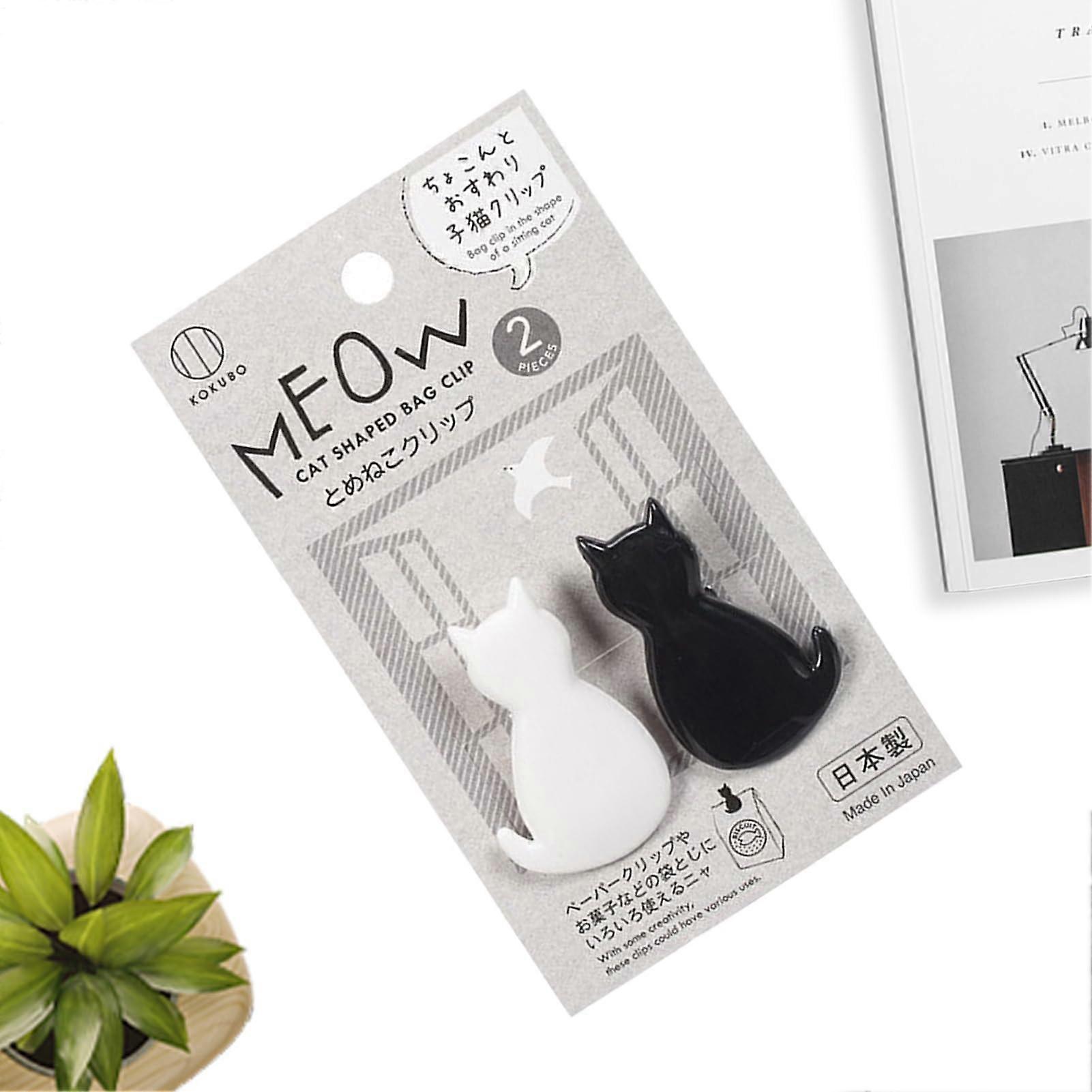 Chip Clips, Cat Snack Bag Closure, Decorative Small Bag Clips Set of 2 for Fridge Food Bread Snack Bag Closure