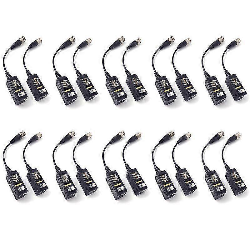 10 Pairs HD BNC Video Balun 8MP 1080P 720P  ceivers UTP Cat5 HD CVI TVI AHD for CAMERA Edition 0709