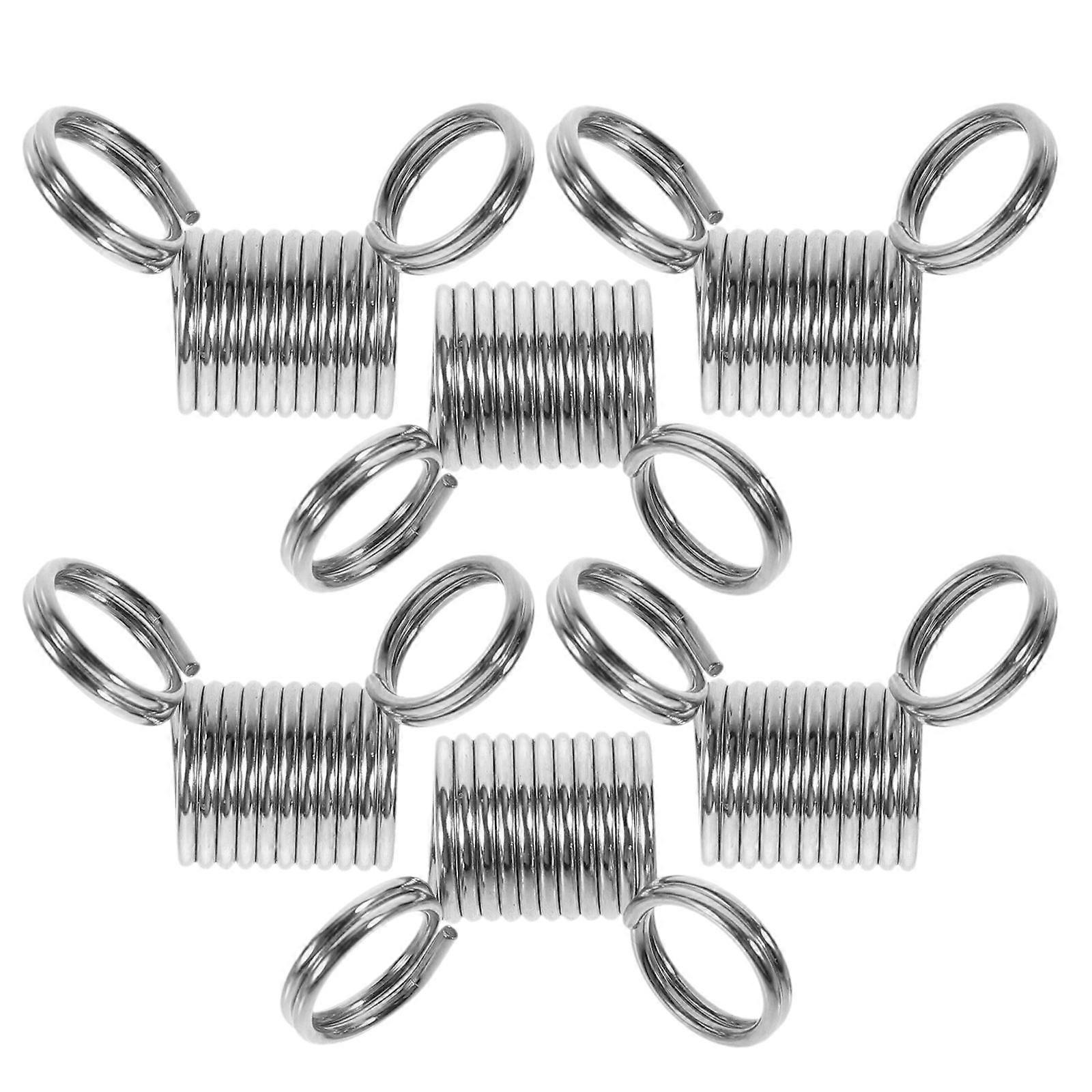 Bead Jewelry Making Metal Mini Spring Diy Crafting Projects Tension Springs Silver 2.80X2.00X1.00CM 6Pcs