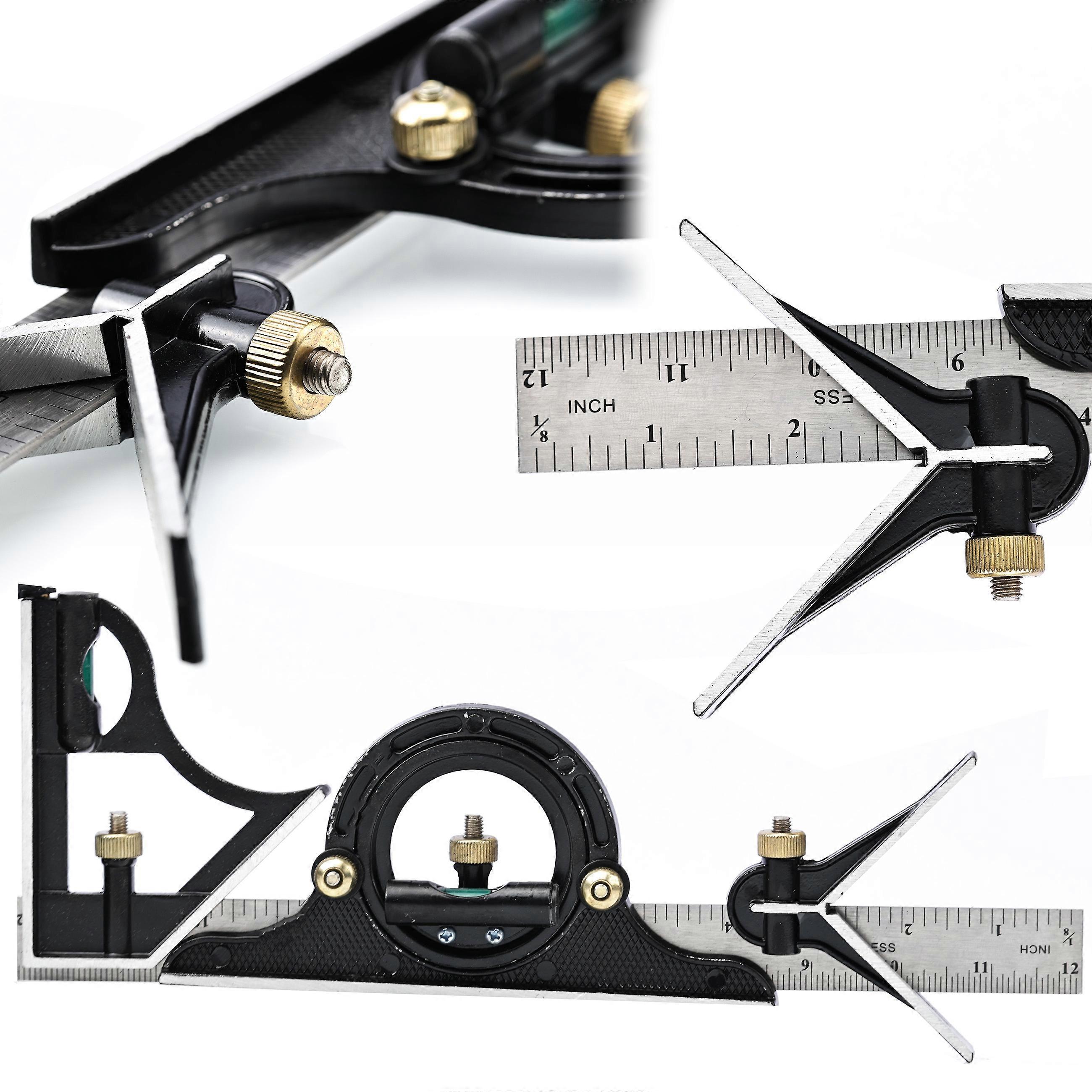 Rosfix Combination Protractor 0-180° with Scale 300mm | Metal construction, precise reading