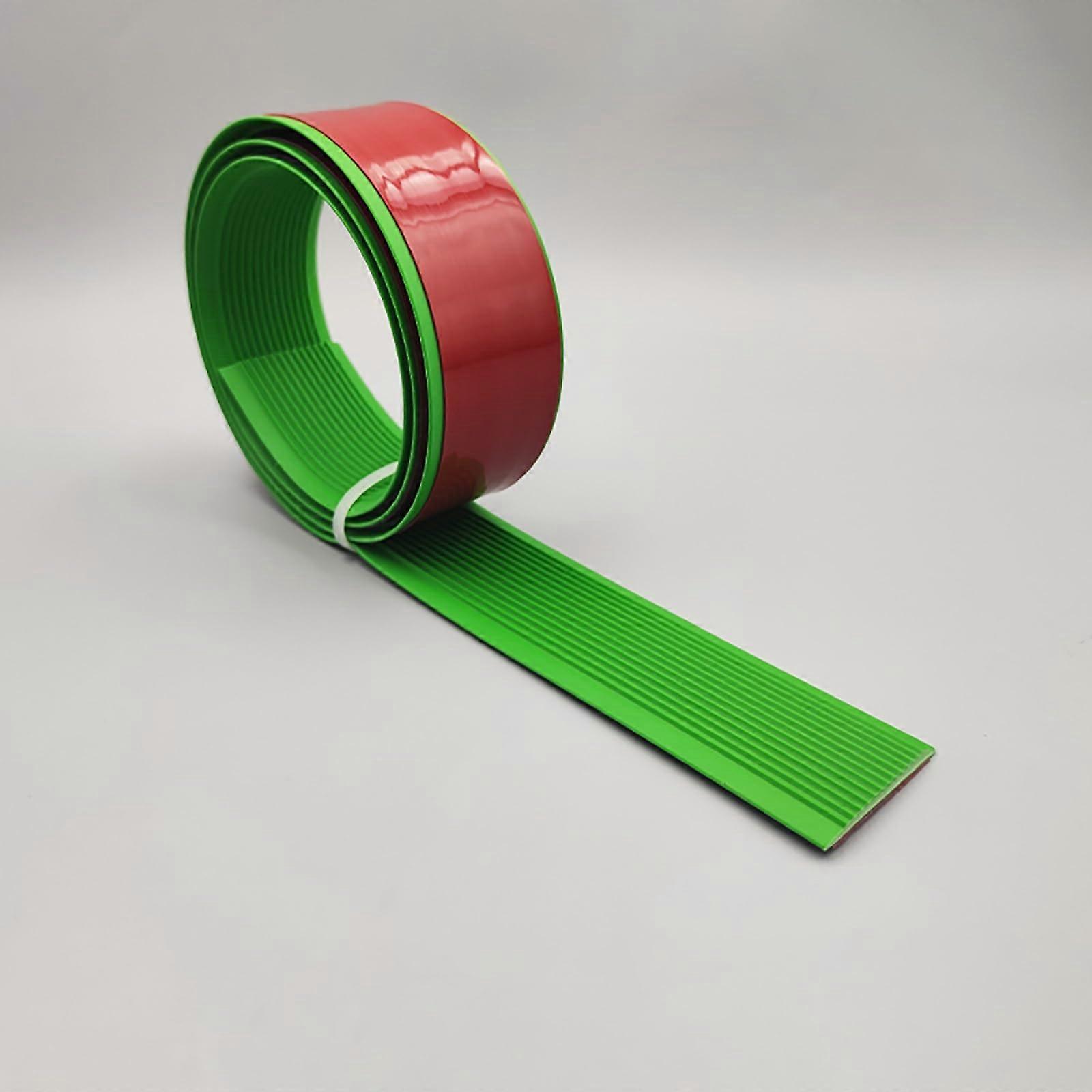 Selfadhesive PVC step edge protector for stair corners and transitions, 5x200cm, green